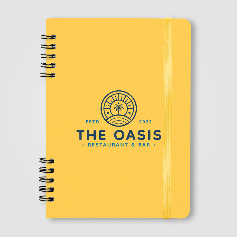 Jora Recycled Leather Spiral Bound Notebook - A5 - ColorJet-zoom-
