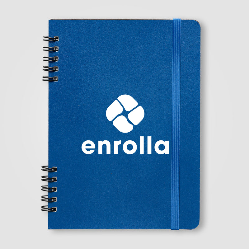 Jora Recycled Leather Spiral Bound Notebook - A5-zoom-