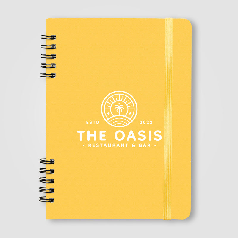 Jora Recycled Leather Spiral Bound Notebook - A5-zoom-