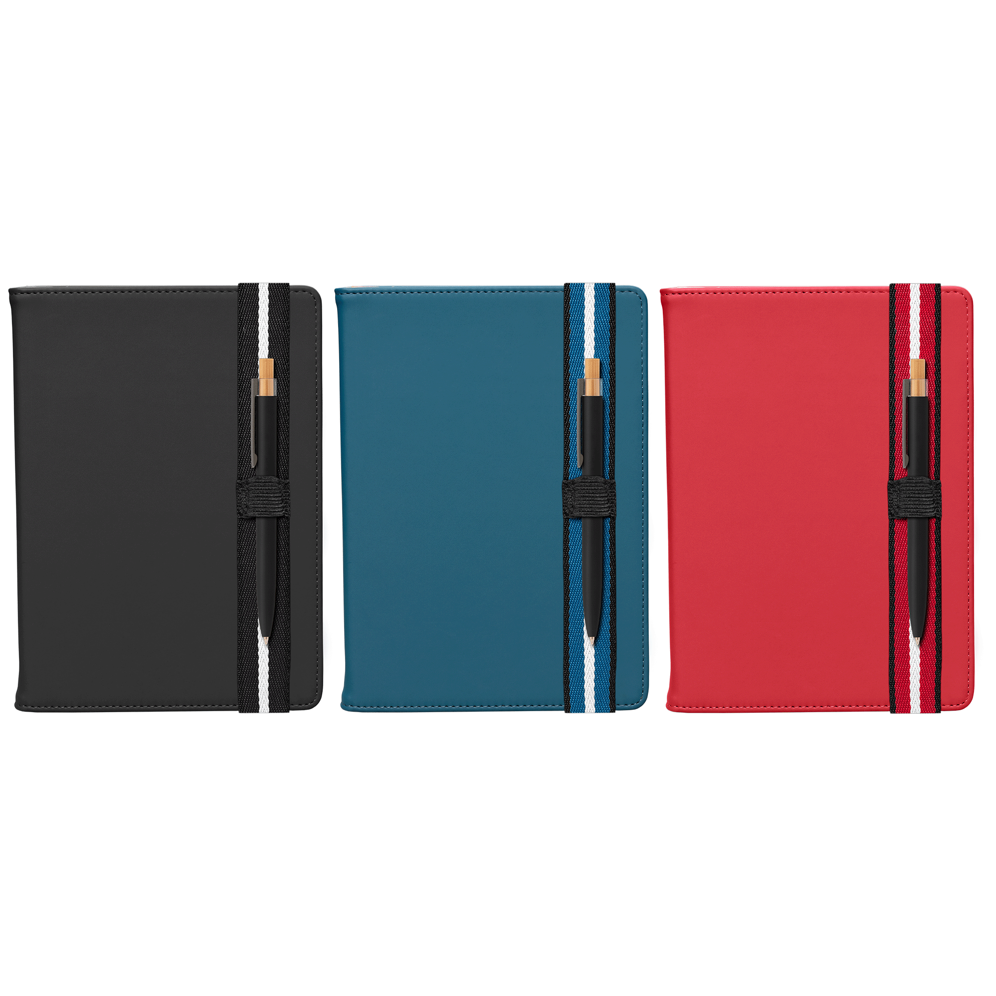 Newport rPET Chevron Refillable Journal Pen Set - A5-zoom-1