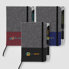 Image of the Twain Notebook & Tres-Chic Pen Gift Set - ColorJet promotional product, SKU NPW-C.