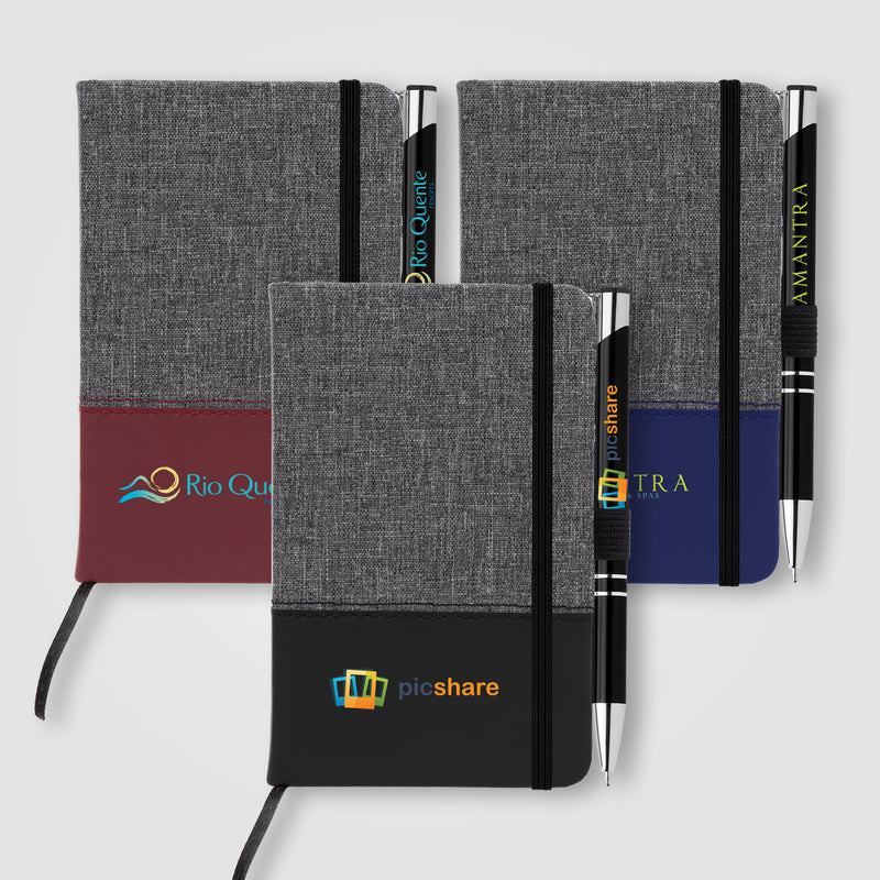 Twain Notebook & Tres-Chic Pen Gift Set - ColorJet-zoom-