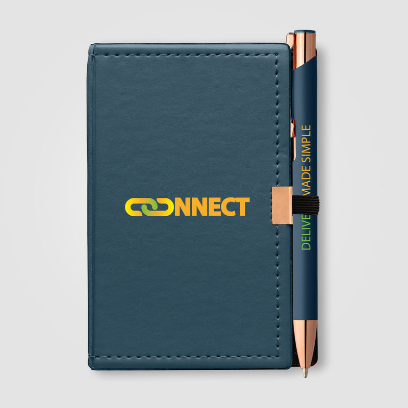 Note Caddy & Crosby Rose Gold Pen Gift Set - ColorJet-zoom-