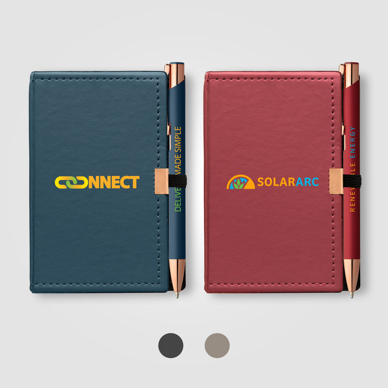 Note Caddy & Crosby Rose Gold Pen Gift Set - ColorJet-zoom-