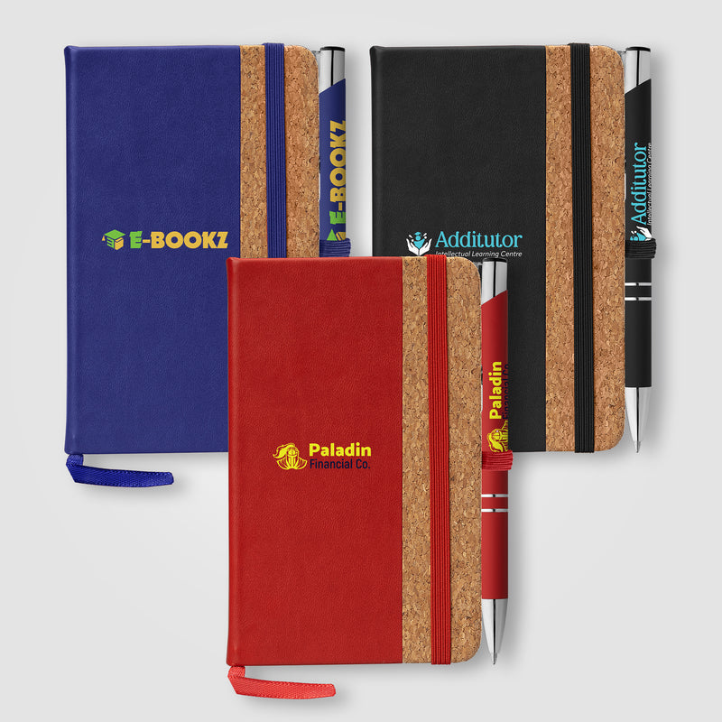 Miller Cork Notebook & Tres-Chic Pen Gift Set - ColorJet-zoom-