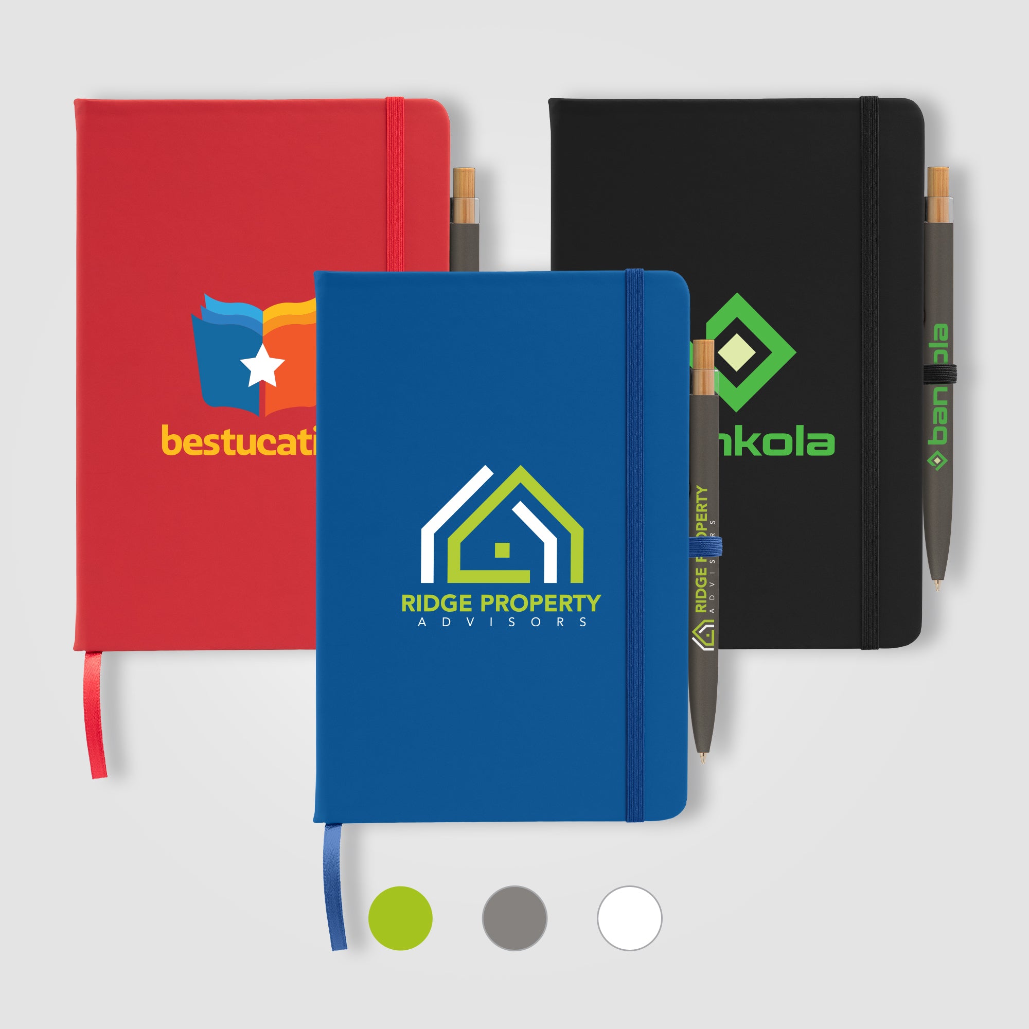 Image of the Wilde Recycled Hard Cover Journal & Pen Set - A5 5.5" x 8.3" promotional product, SKU NWQ-C.