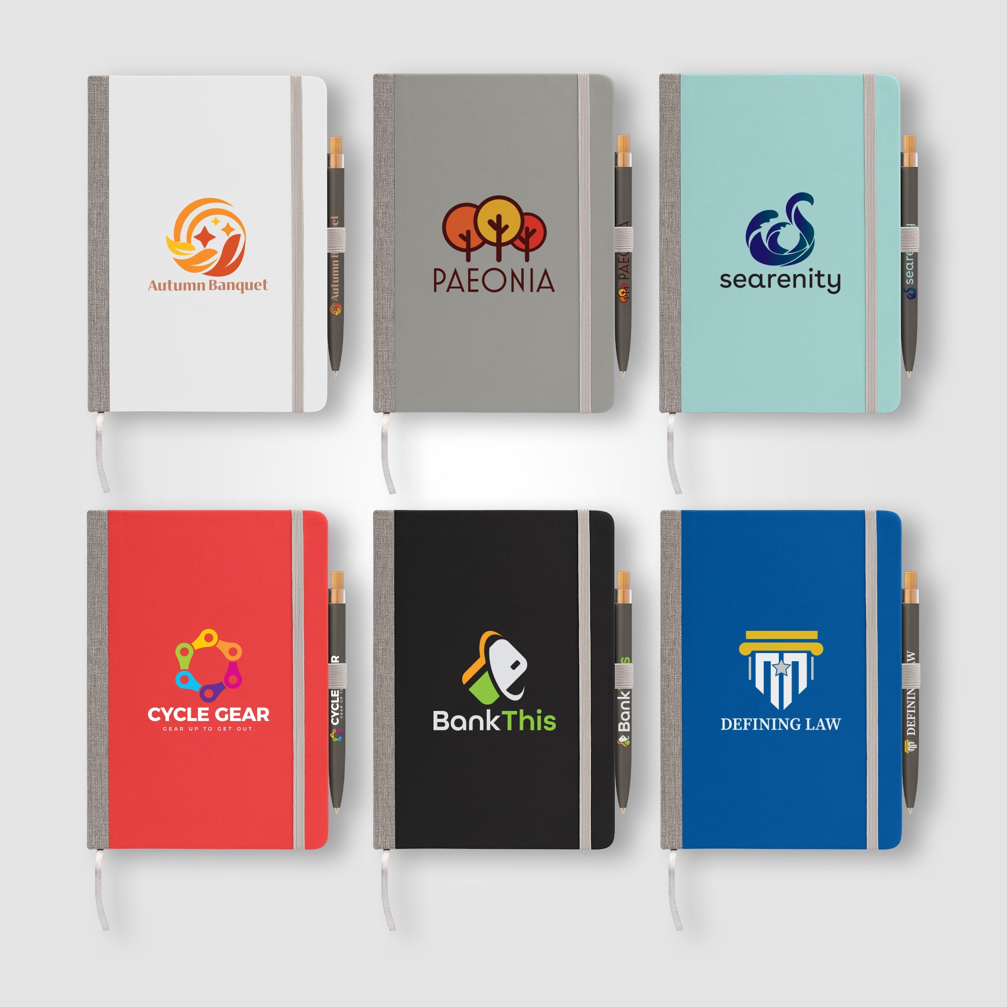 Image of the Steinbeck Recycled Hard Cover Journal & Pen Set - A5 5.9" x 8.3" promotional product, SKU NXK-C.