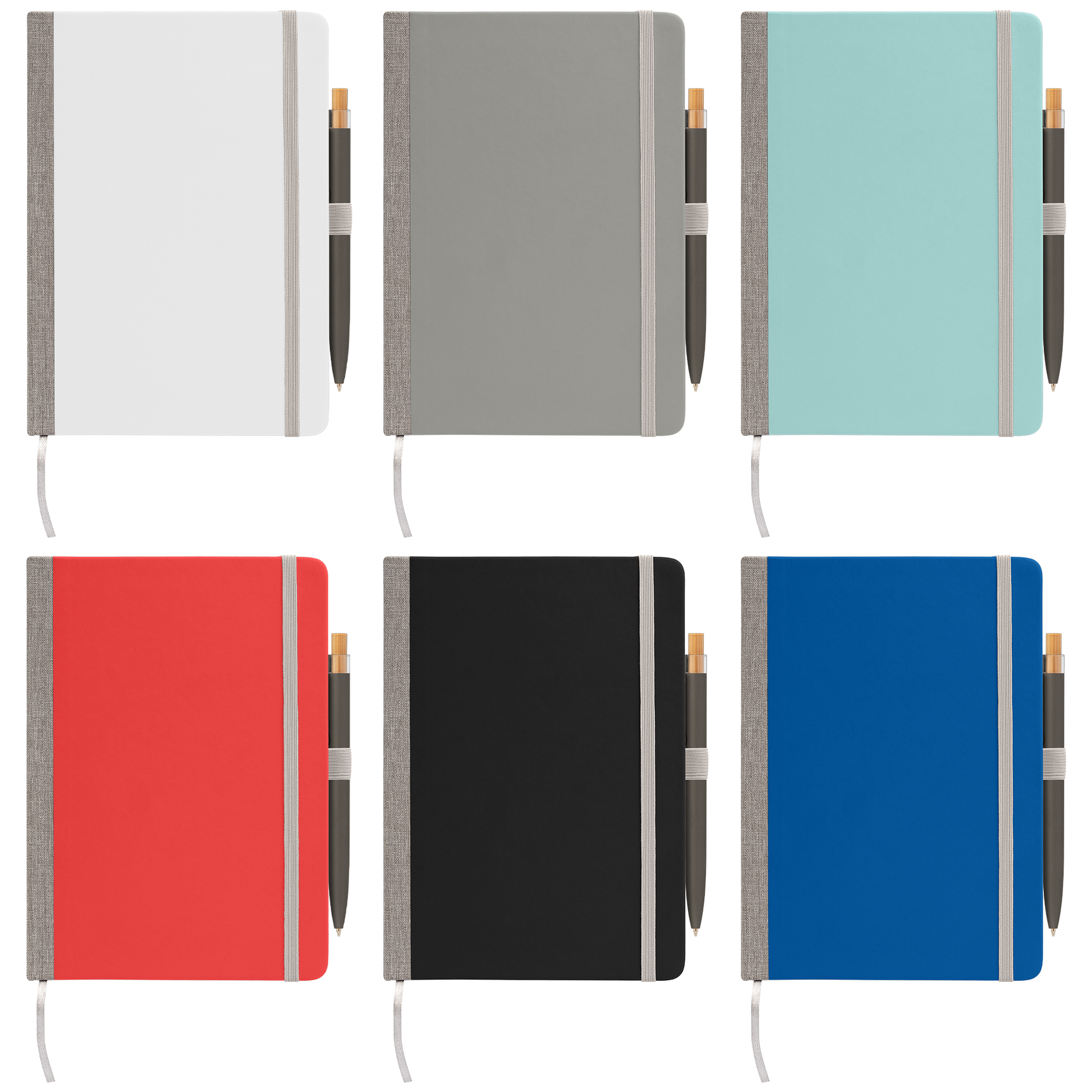 Steinbeck Recycled Hard Cover Journal & Pen Set - A5 5.9" x 8.3" - Deboss-1