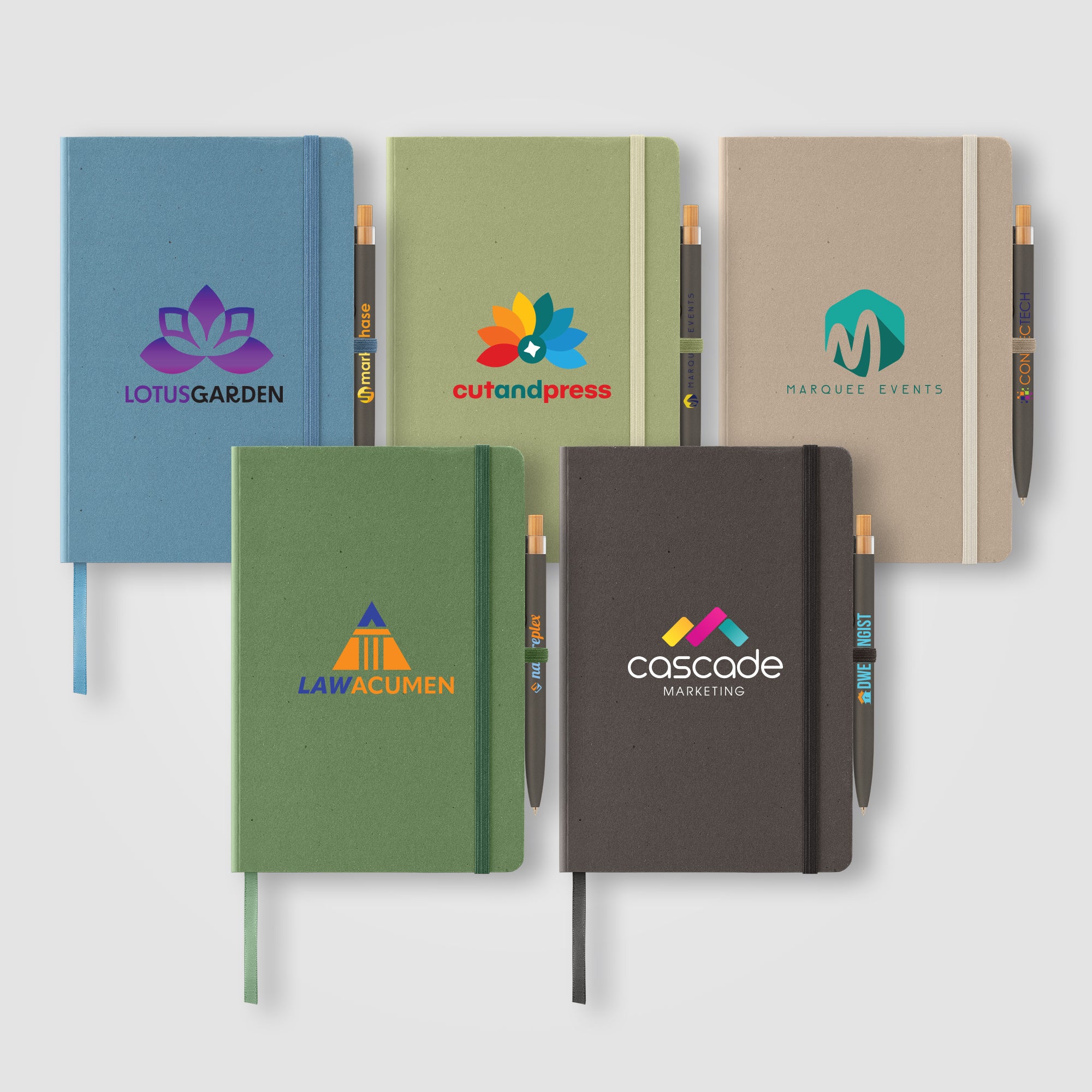 Terra Recycled Milk Carton Hard Cover A5 Notebook & Reborn Pen Set-zoom-1