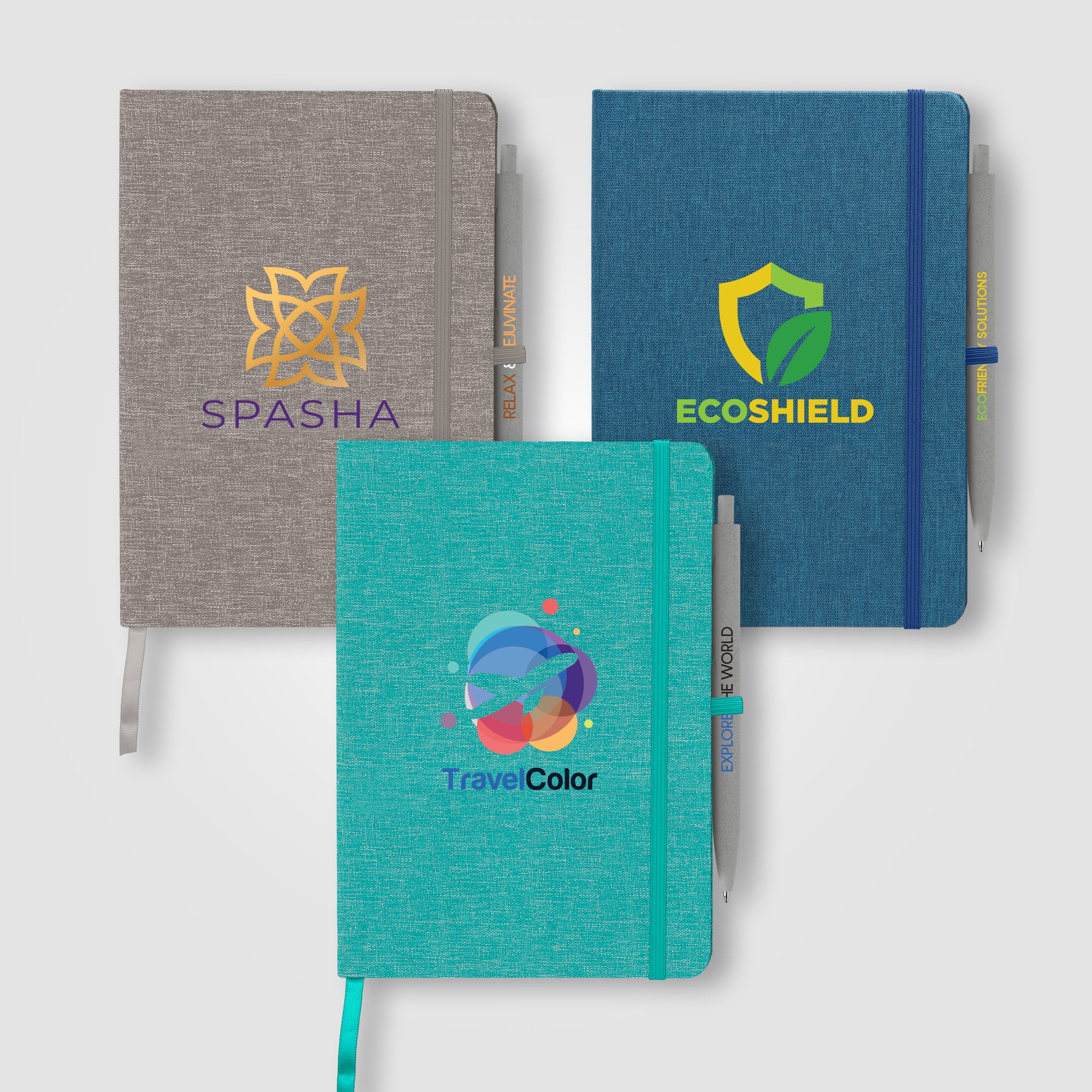 Melville 5.8" x 8.3" RPET Notebook & Zen Pen Gift Set - ColorJet-zoom-1