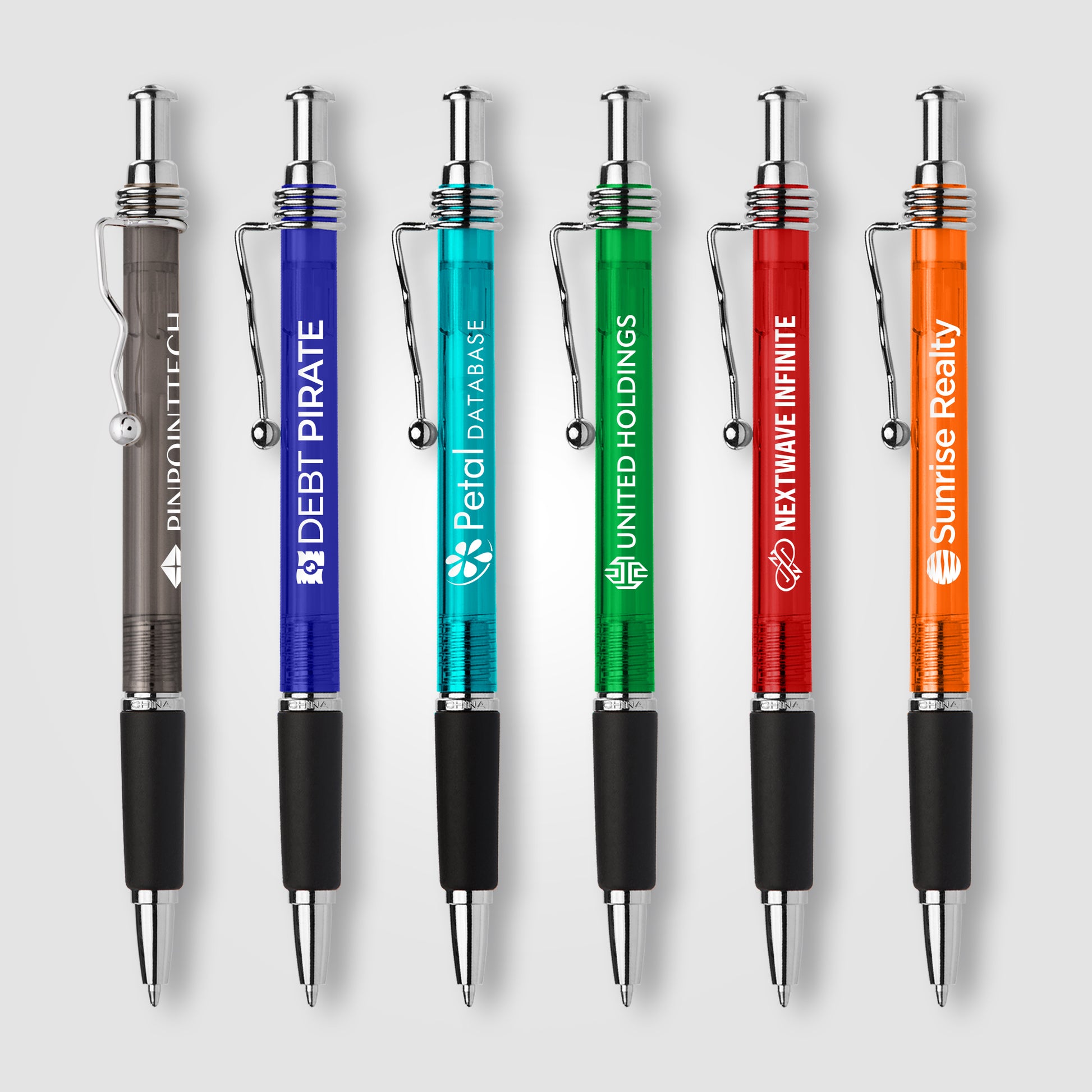Image of the Jazz Pen w/ Squiggle Pocket Clip promotional product, SKU PSB.