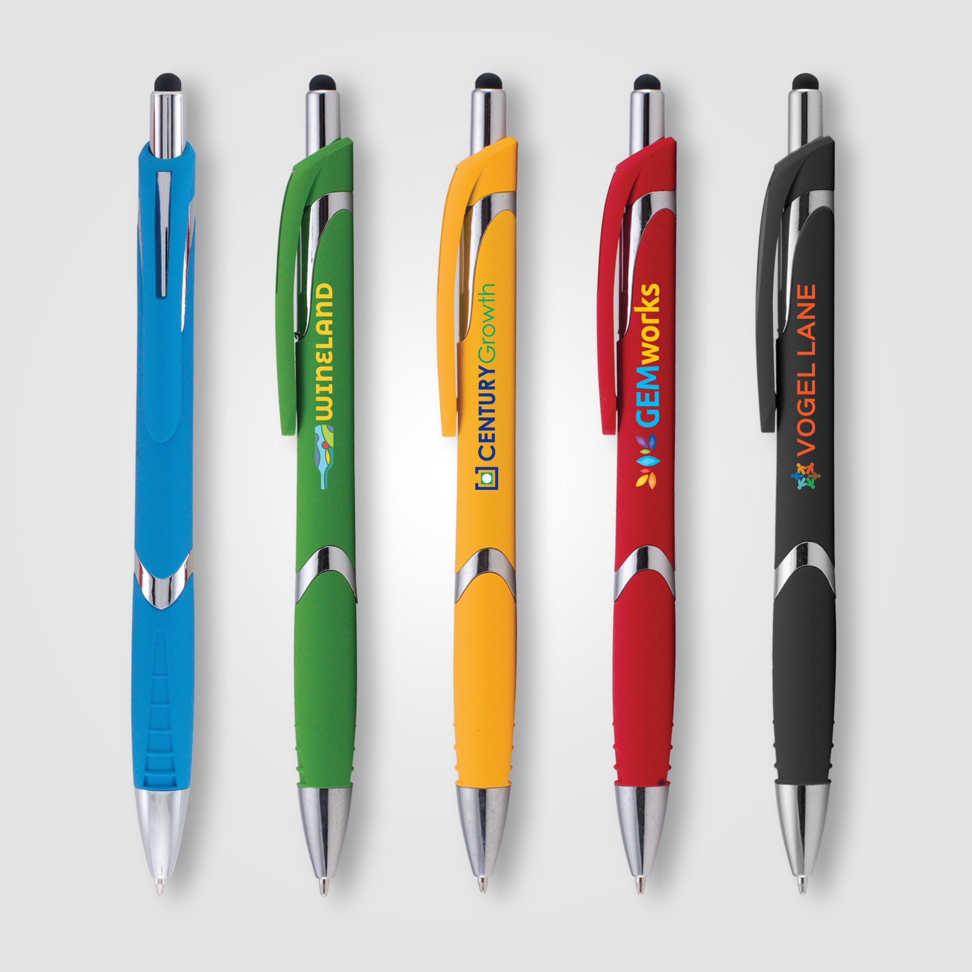 Image of the Solana Softy Pen w/ Stylus - Full color promotional product, SKU PYM-C.