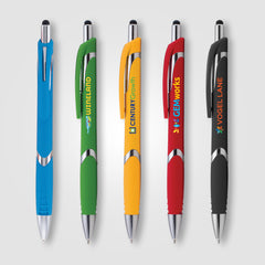 Image of the Solana Softy Pen w/ Stylus - Full color promotional product, SKU PYM-C.