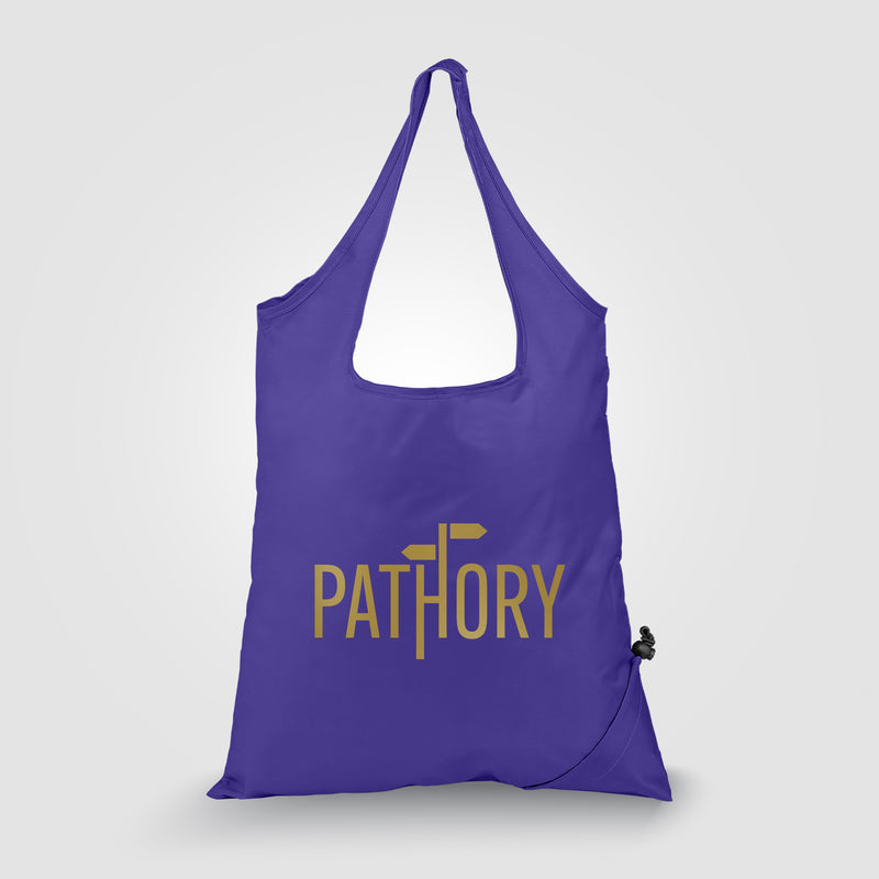 Capri - Foldaway Shopping Tote Bag - 210D Polyester - Metallic imprint-zoom-