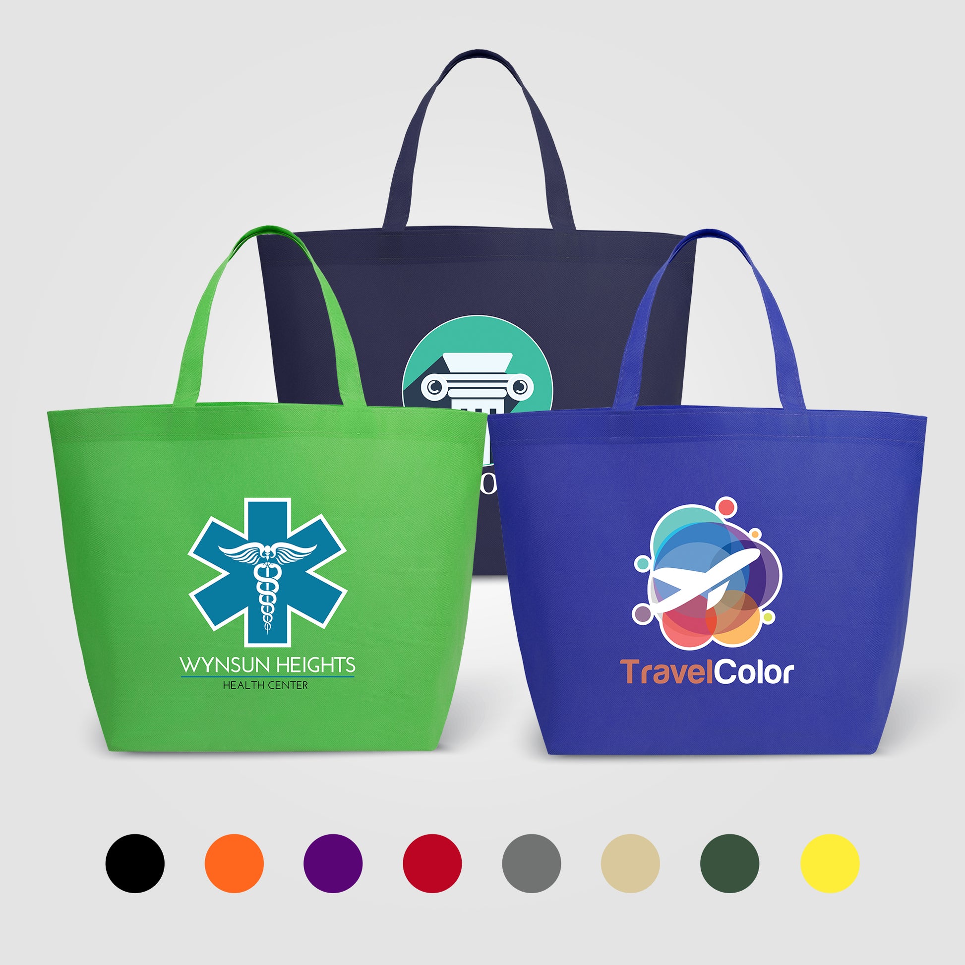 Julian - Non-Woven Shopping Tote Bag - Heat Transfer-1