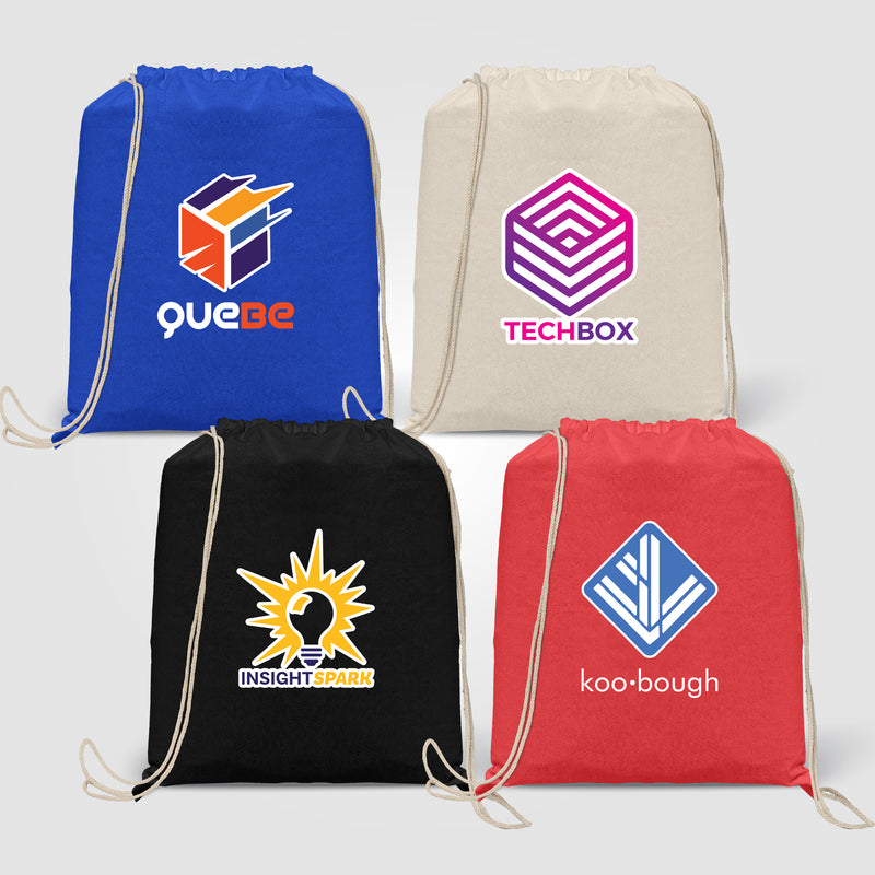Java - 5 oz. Cotton Drawstring Backpack - Heat Transfer-zoom-
