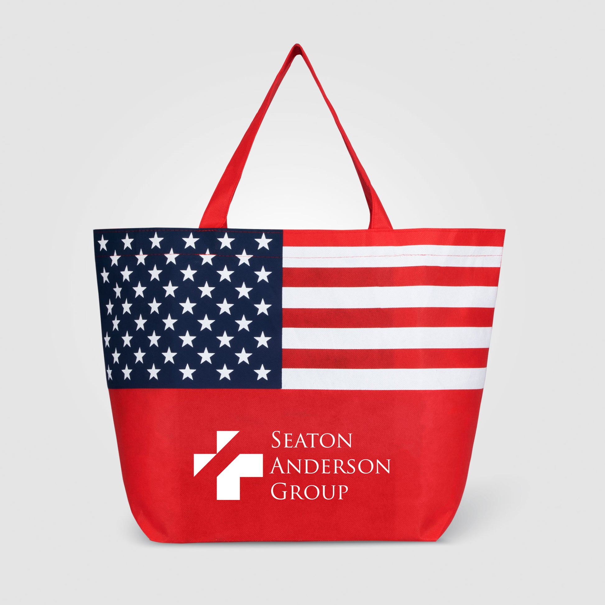Non-Woven American Flag Tote Bag-2