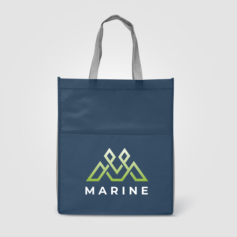 Rome RPET - Recycled Non-Woven Tote with 210 D Pocket - ColorJet-zoom-