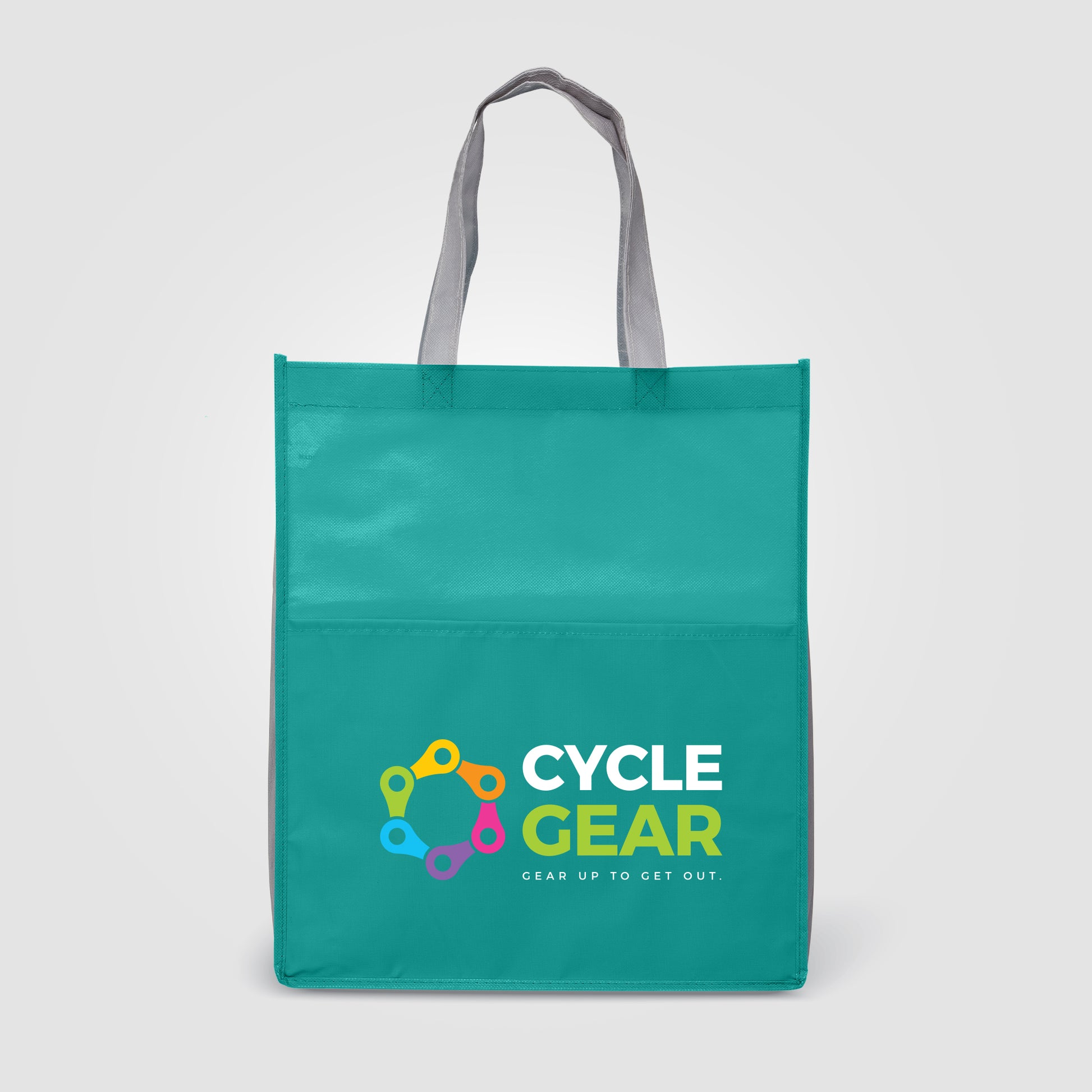 Rome RPET - Recycled Non-Woven Tote with 210 D Pocket - ColorJet-4