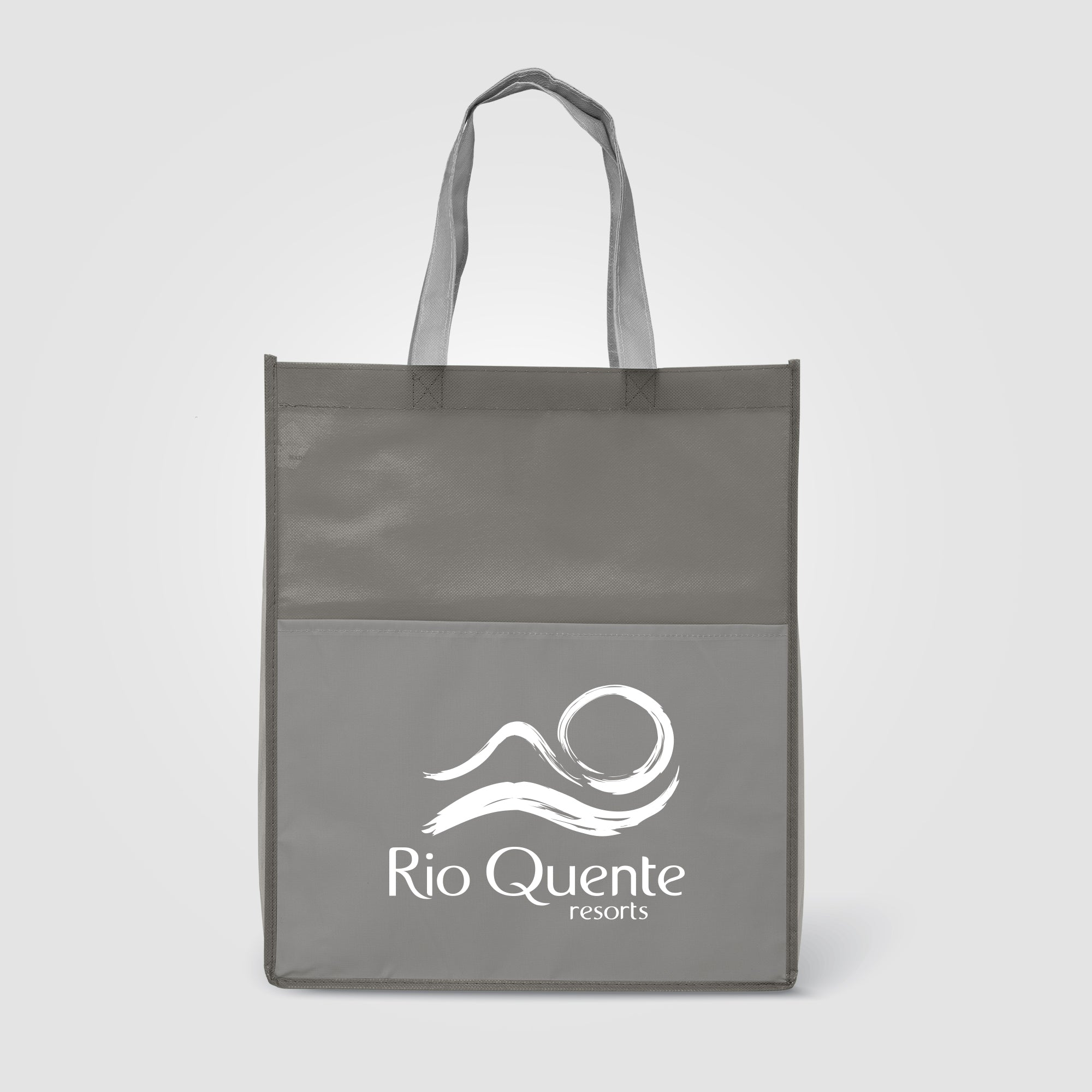 Rome RPET - Recycled Non-Woven Tote with 210 D Pocket-zoom-2