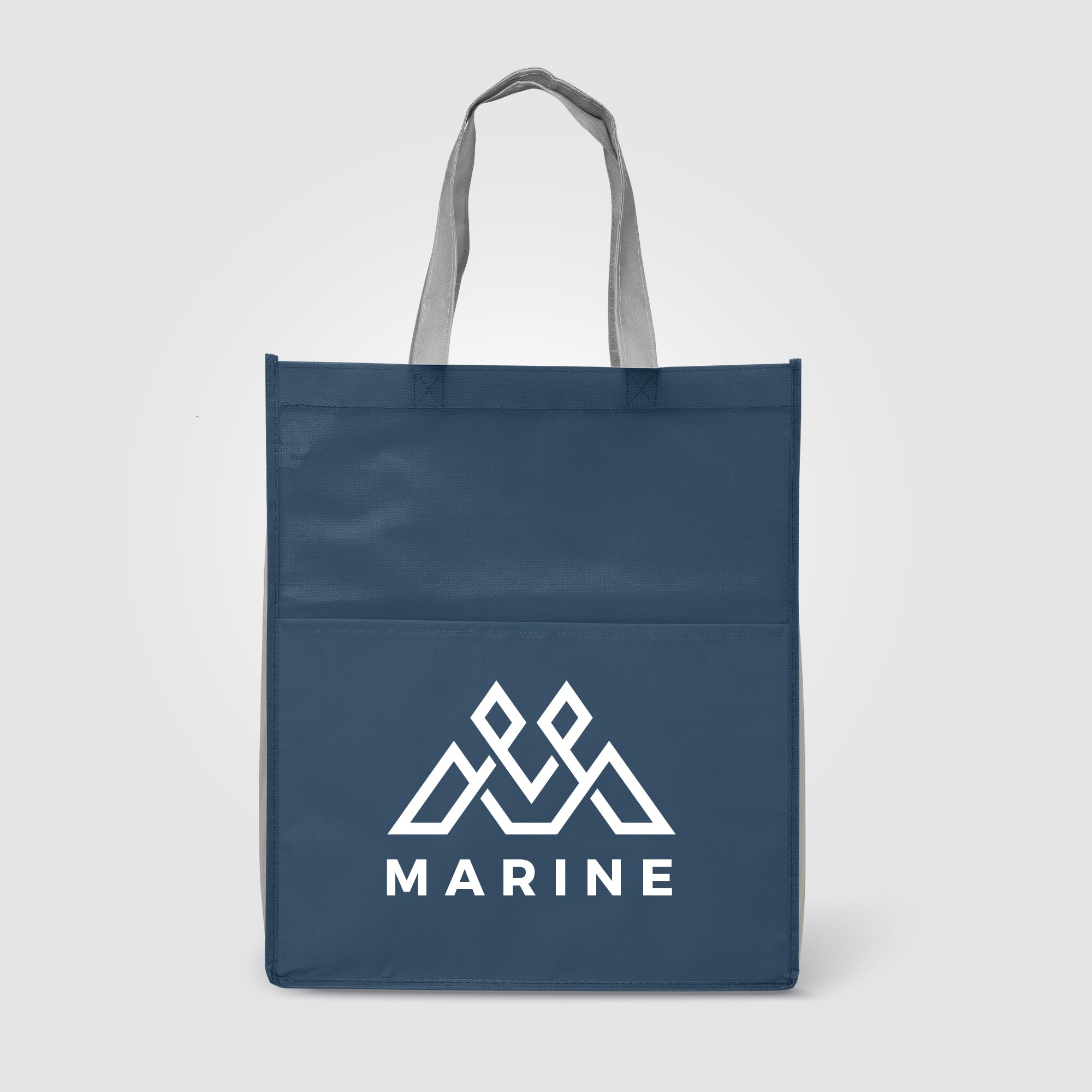 Rome RPET - Recycled Non-Woven Tote with 210 D Pocket-zoom-3