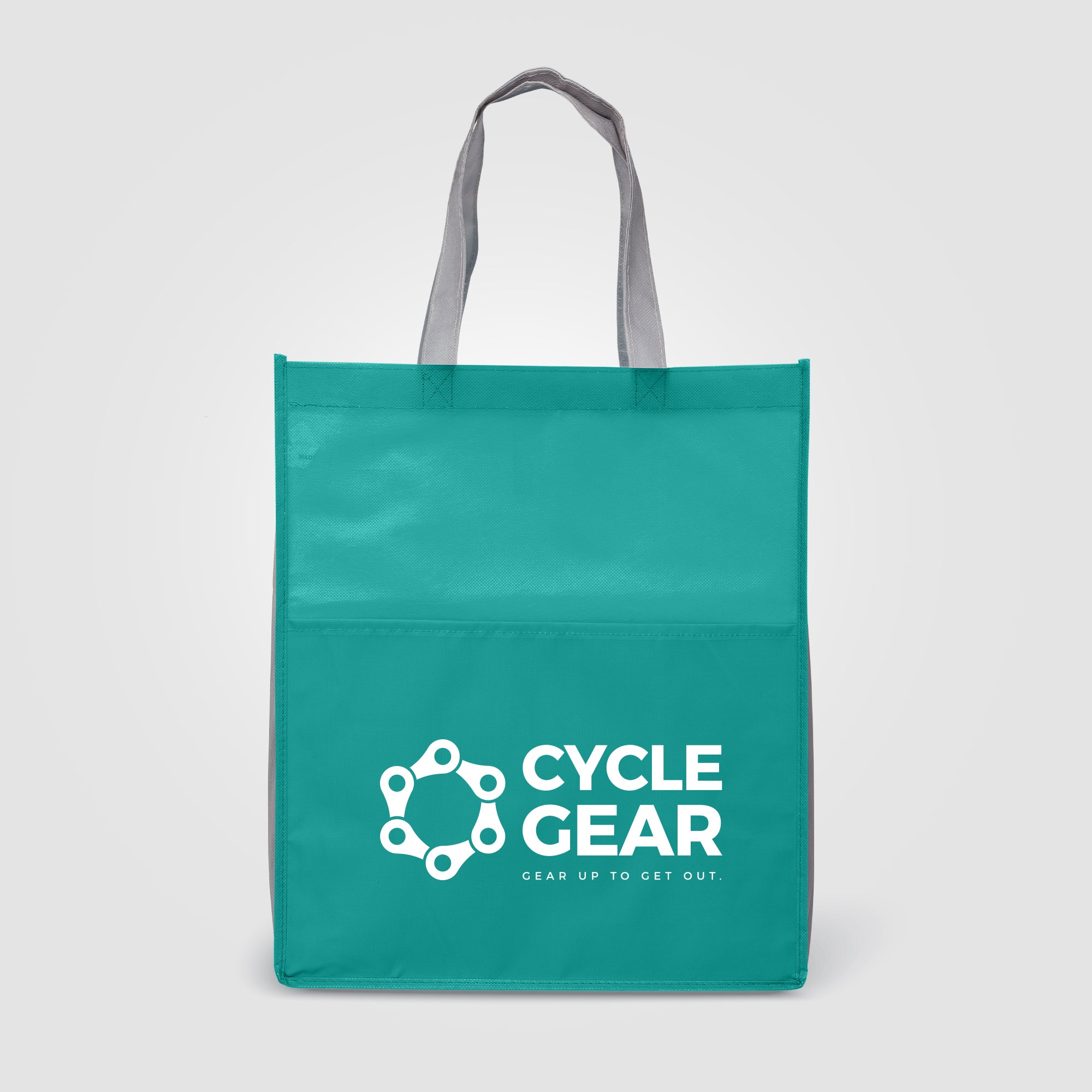 Rome RPET - Recycled Non-Woven Tote with 210 D Pocket-zoom-4