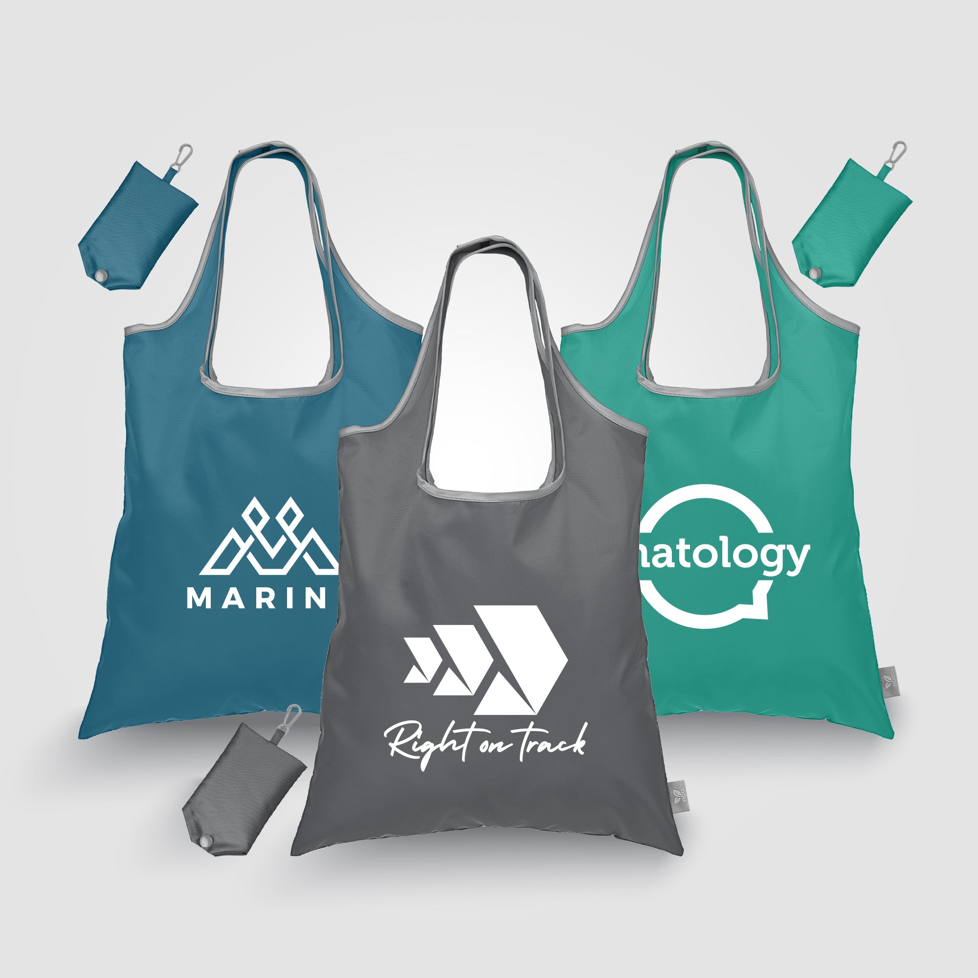 Image of the Santorini RPET - Recycled Foldaway Shopping Tote Bag promotional product, SKU UFZ.