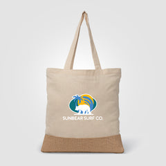 Image of the Rio™ Tote Bag - 5 oz. Recycled Cotton Blend with Jute - Heat Transfer promotional product, SKU UHS-T.