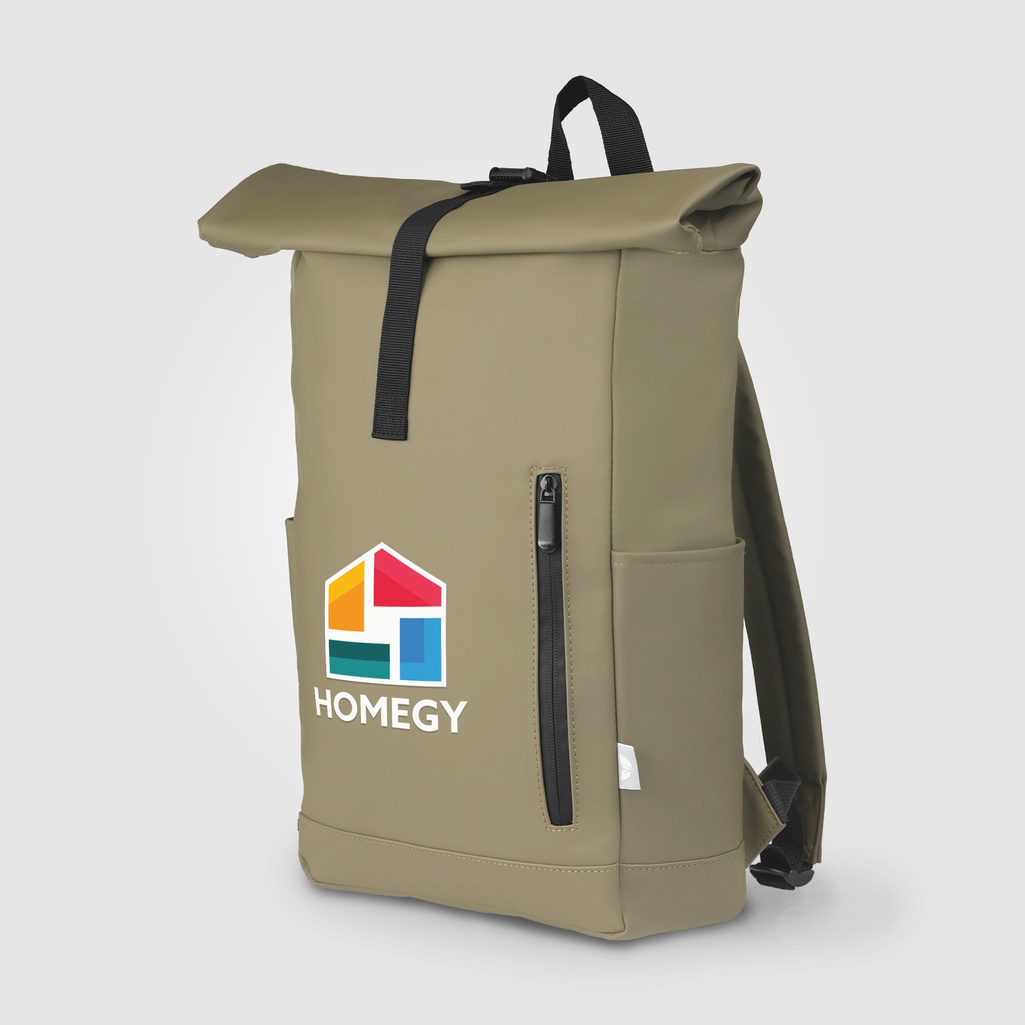 Malmö rPET Waterproof Zipper 15-Inch Laptop Rolltop Backpack – 12L - Heat Transfer