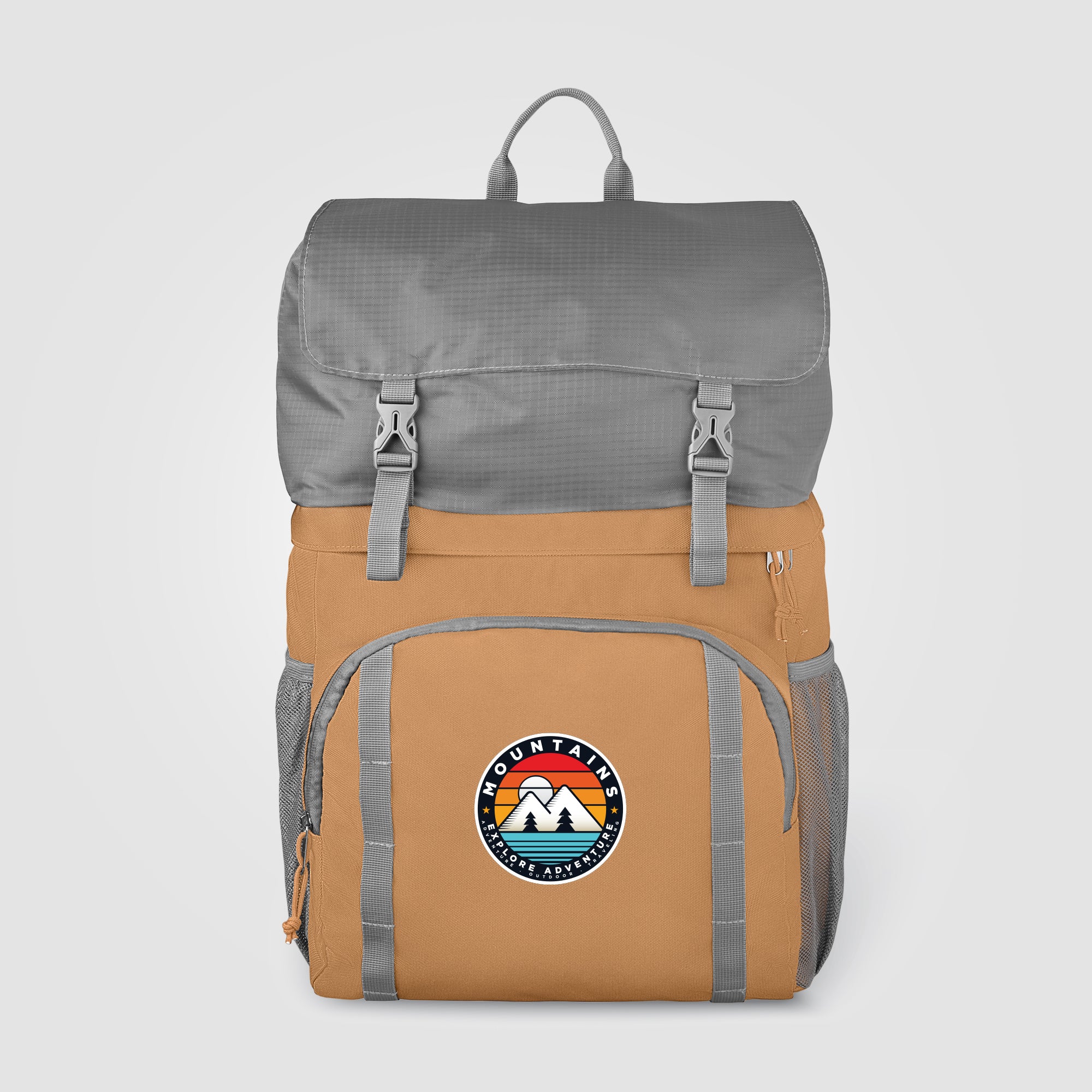 Image of the Sienna Recycled Nylon 2-in-1 Insulated Cooler Backpack - 6.4 gal - Heat Trasnfer promotional product, SKU UKY-T.
