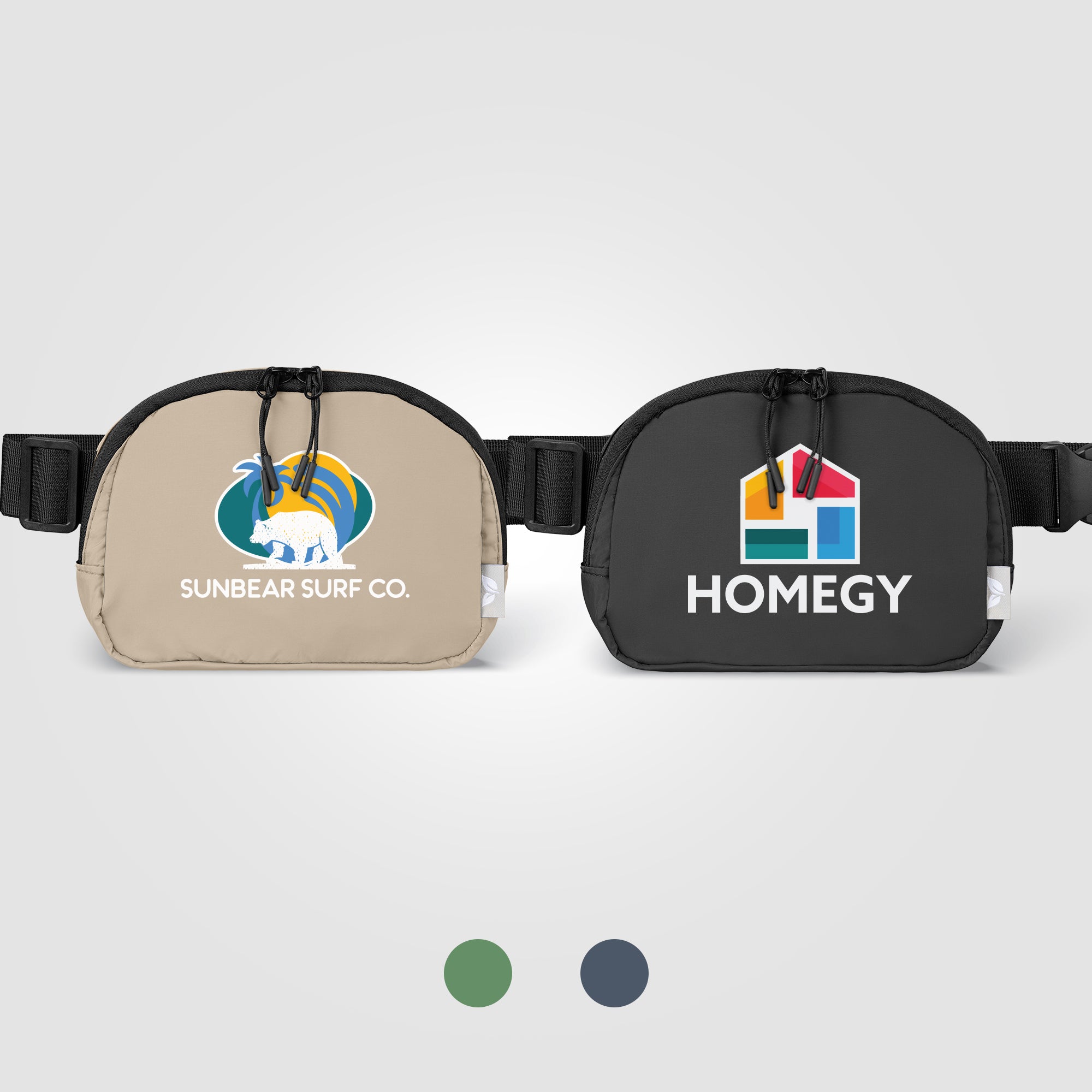Taiga rPET Nylon Zippered Waist Bag - 40 oz - Heat Transfer-zoom-1