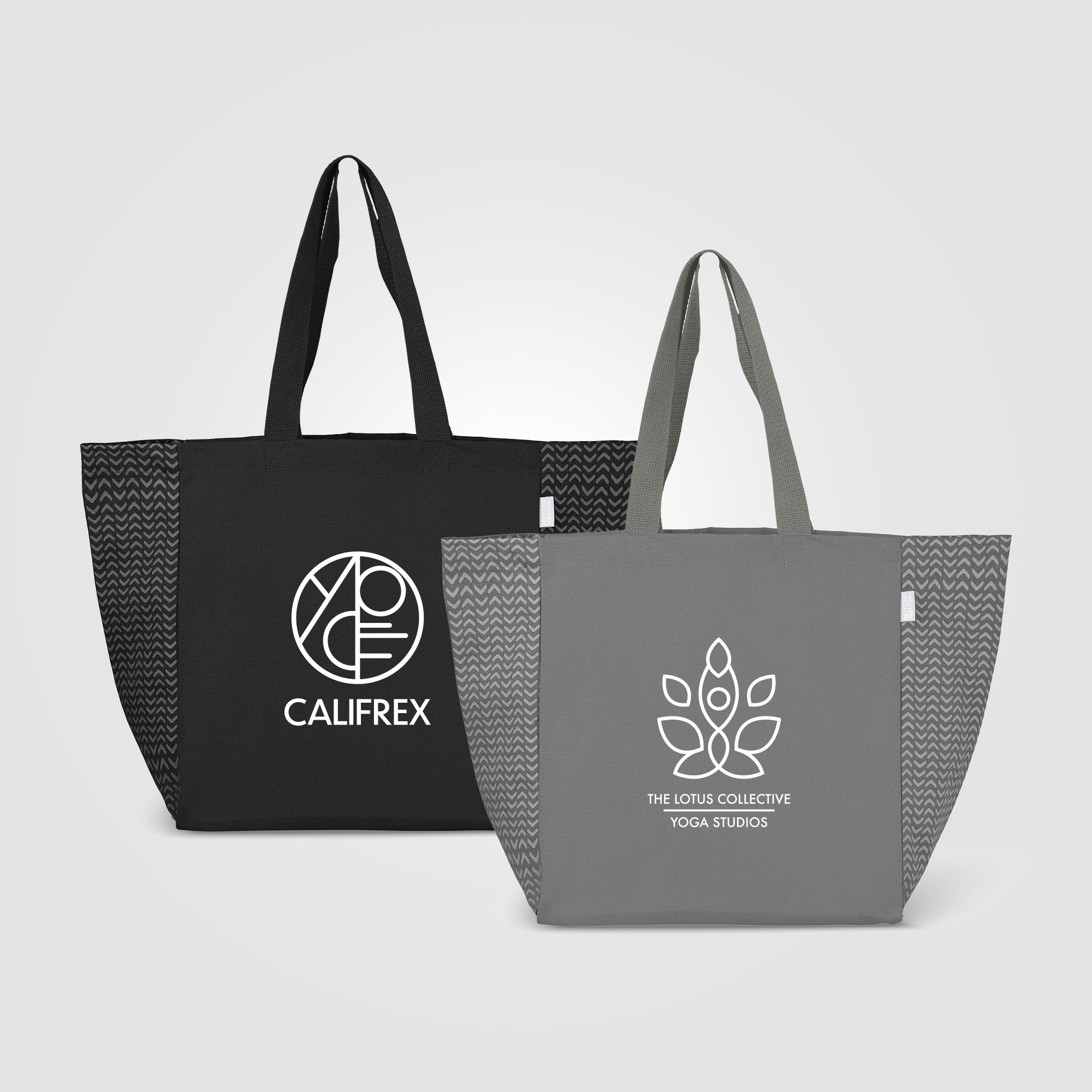 Toronto Recycled Cotton Chevron Tote Bag – 8 oz.-zoom-1
