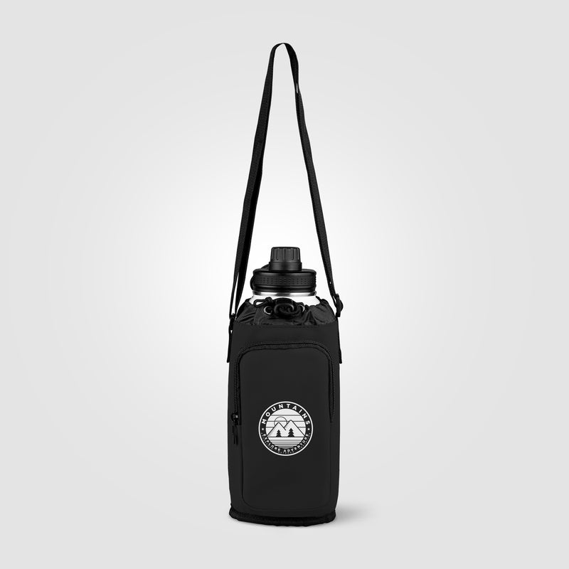 Malmö Recycled PU Zipper Pocket Bottle Bag - 60 oz-zoom-