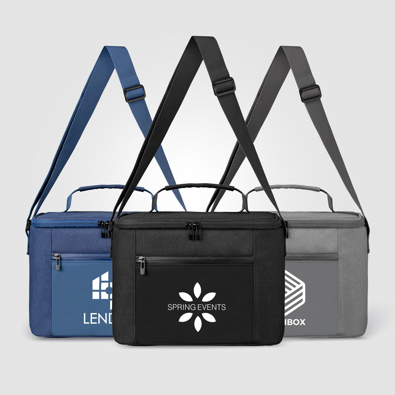 City Pack 600D RPET Zippered Cooler Bag - 2.6 gal-zoom-