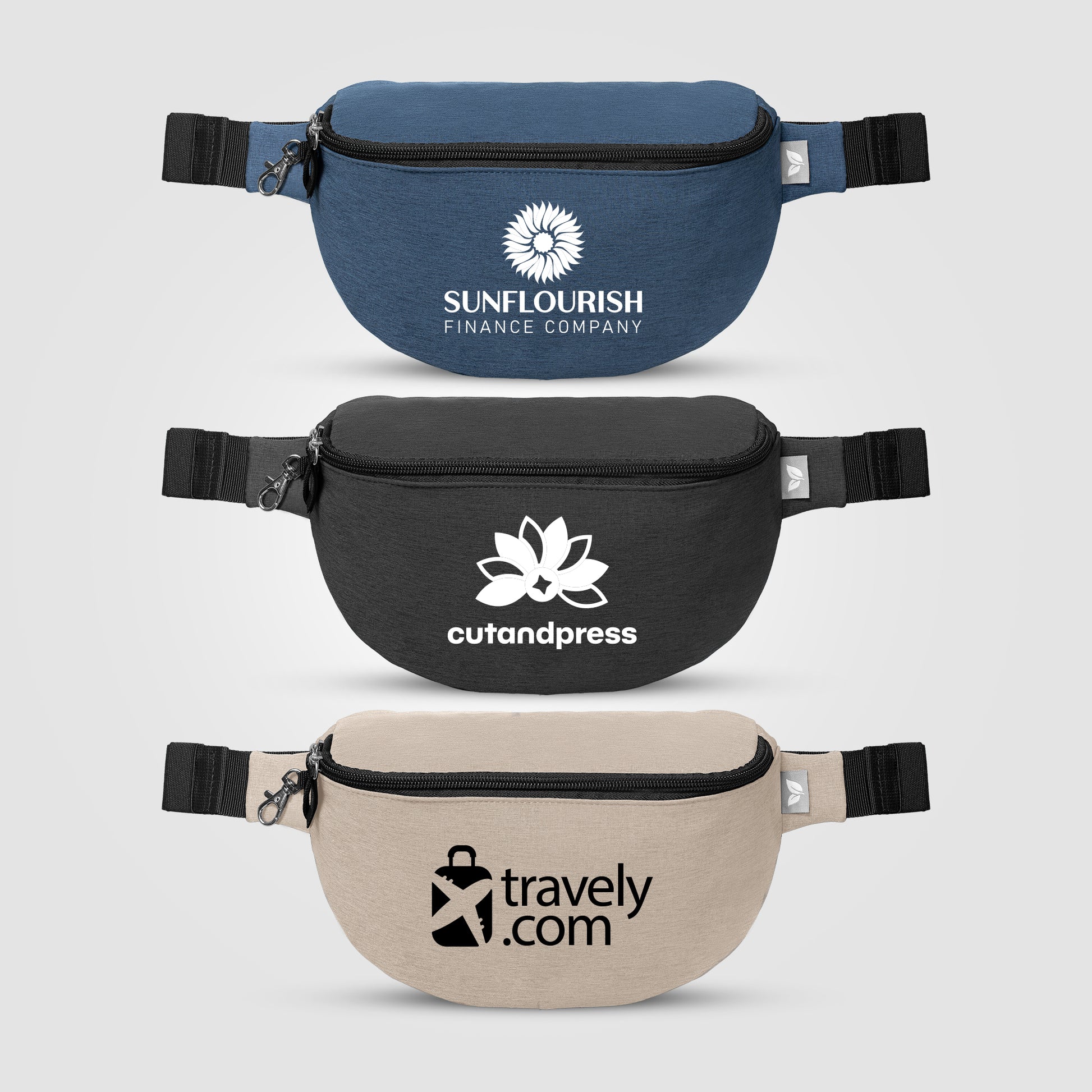 Image of the Helsinki rPET Anti-Theft Hook-Zip Waist Bag – 2L promotional product, SKU ULX.