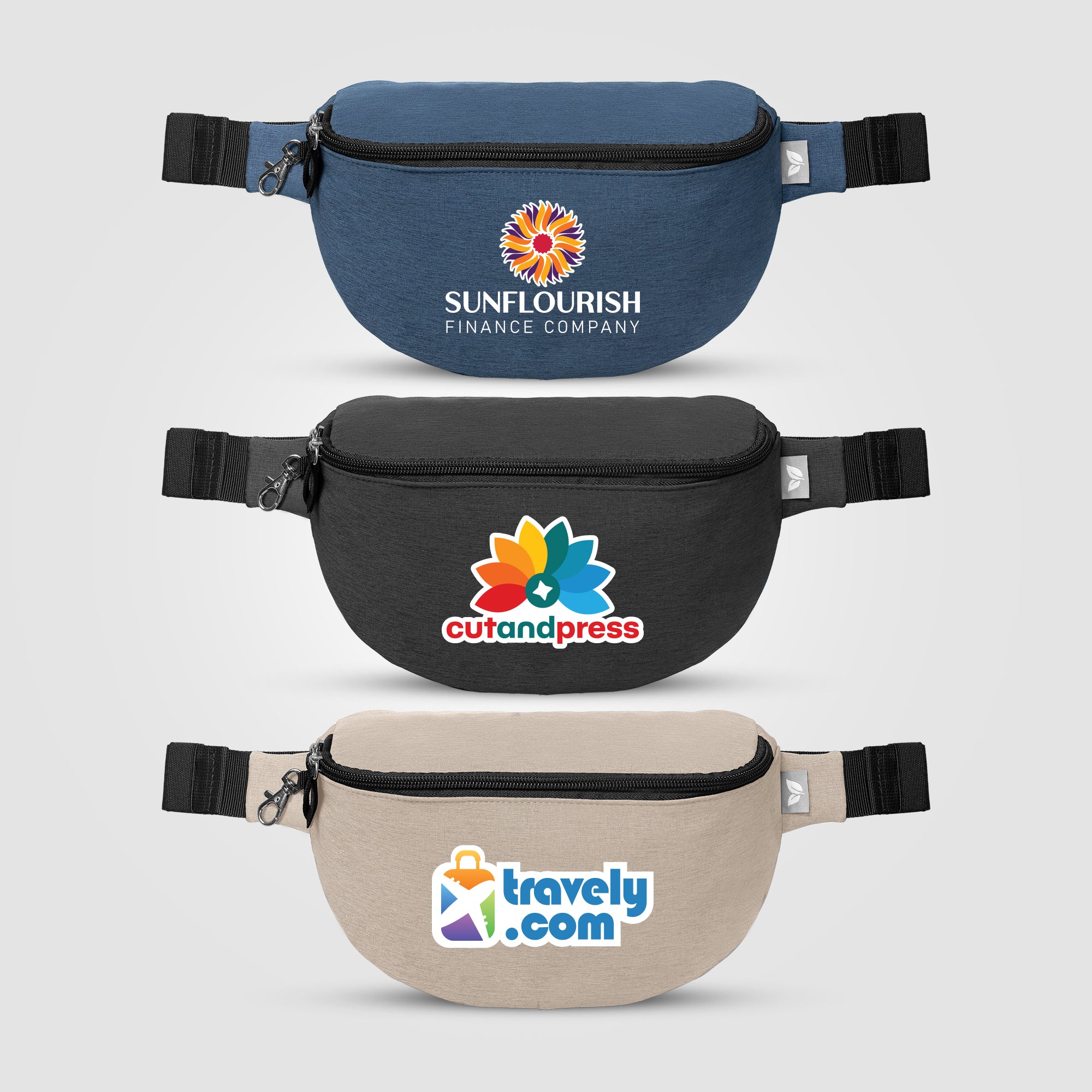 Helsinki rPET Anti-Theft Hook-Zip Waist Bag – 2L -Heat Transfer-zoom-1