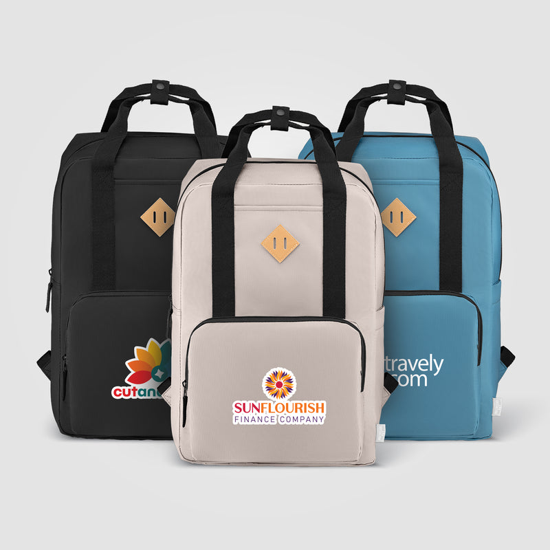 Majesty 300D rPET 15" Laptop Adjustable Strap Backpack - 16L -Heat Transfer-zoom-