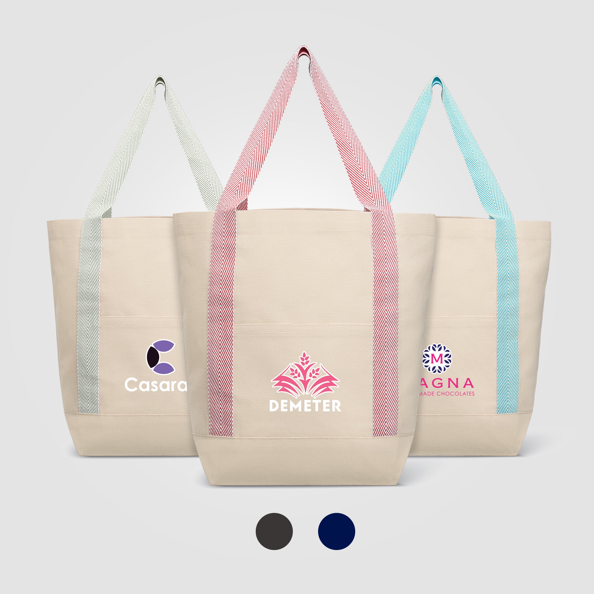 Niva 10 oz. Recycled Cotton Canvas Front Pocket Tote Bag – 12.25L - Heat Transfer-zoom-1
