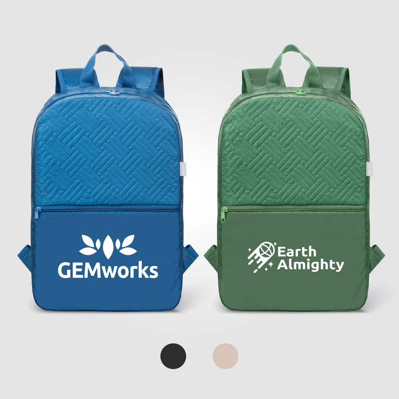 Sora Recycled 210D Polyester Quilted Backpack - 13L-zoom-