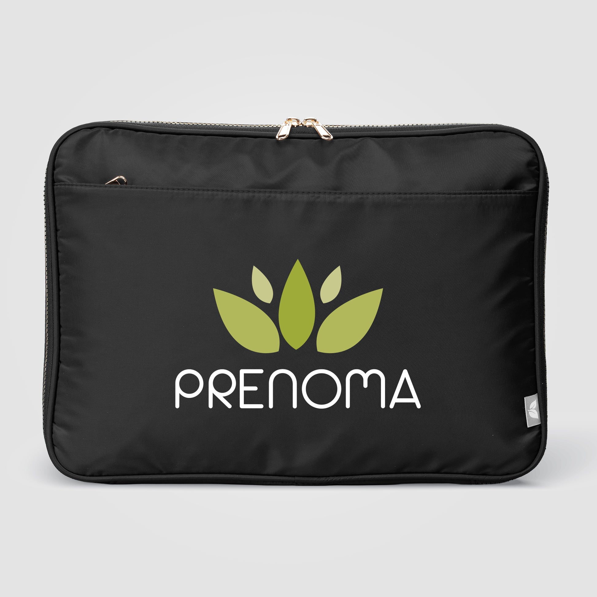 Image of the Auric Recycled 75D Polyester Gold Zipper Laptop Case - Heat Transfer promotional product, SKU UPE-T.