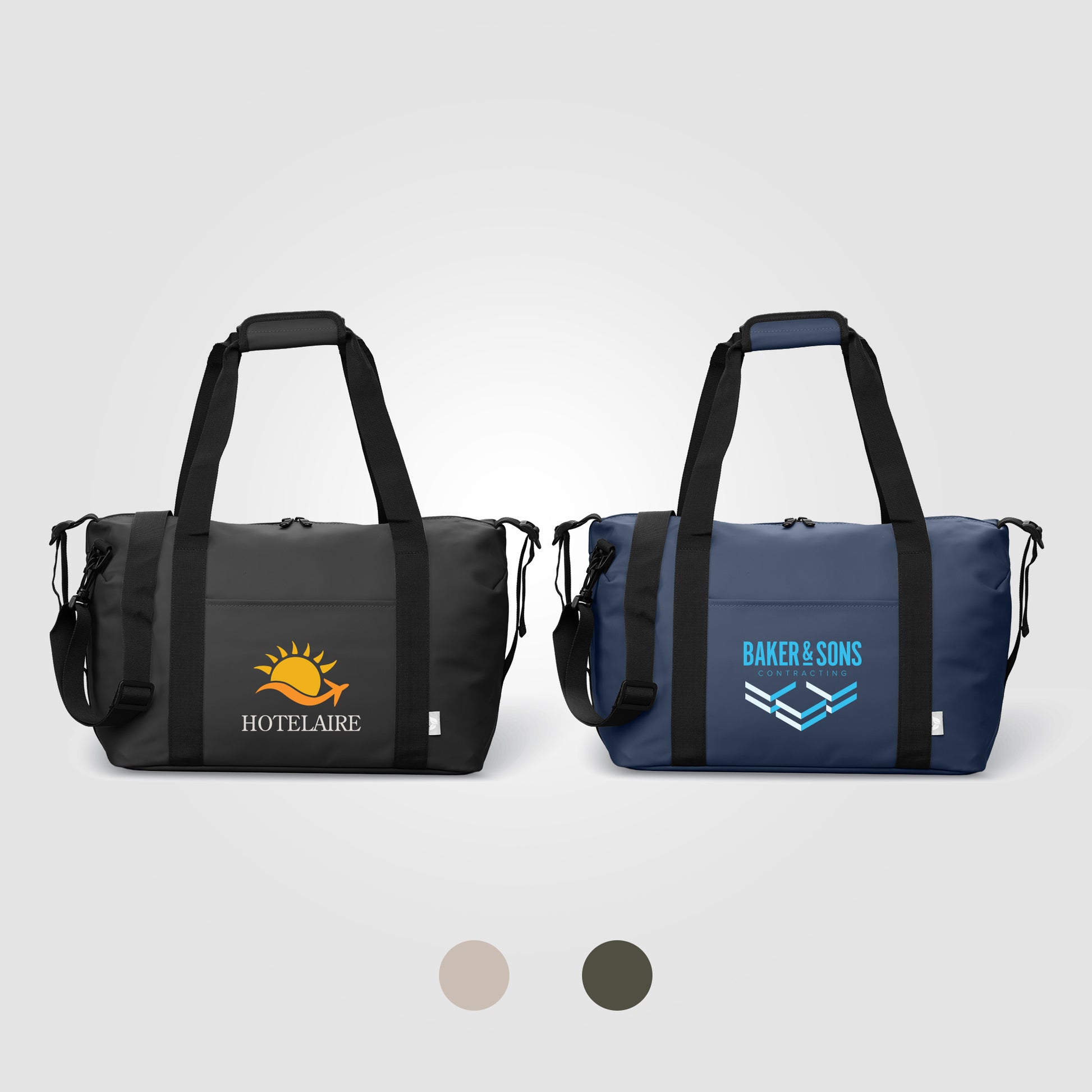 Malmö Recycled PU Travel Duffel Bag - 30L -Heat Transfer-1