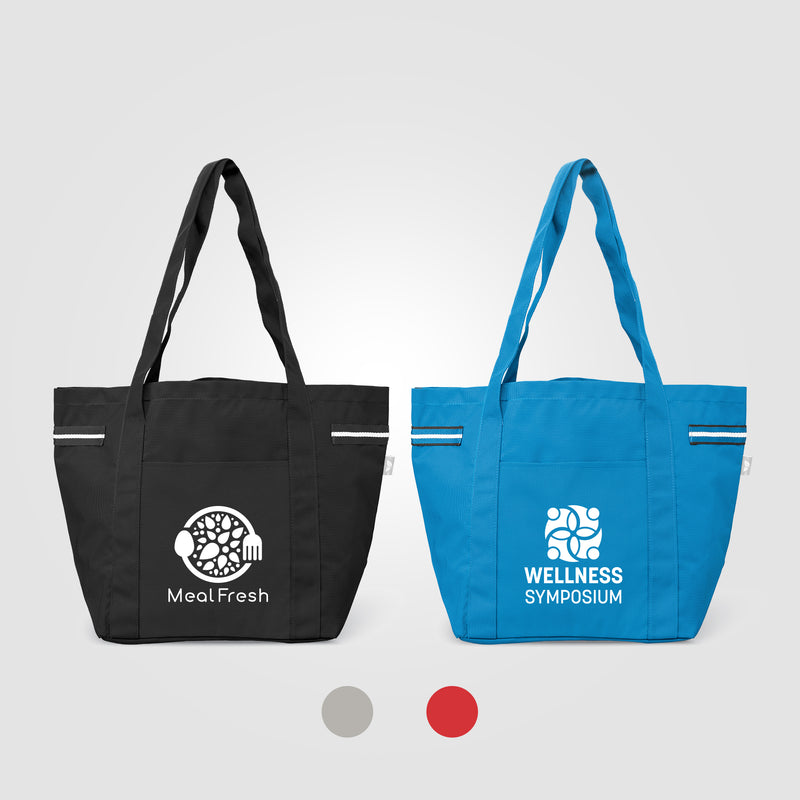 Newport Recycled 600D Polyester Stripe Tote Bag - 20L-zoom-