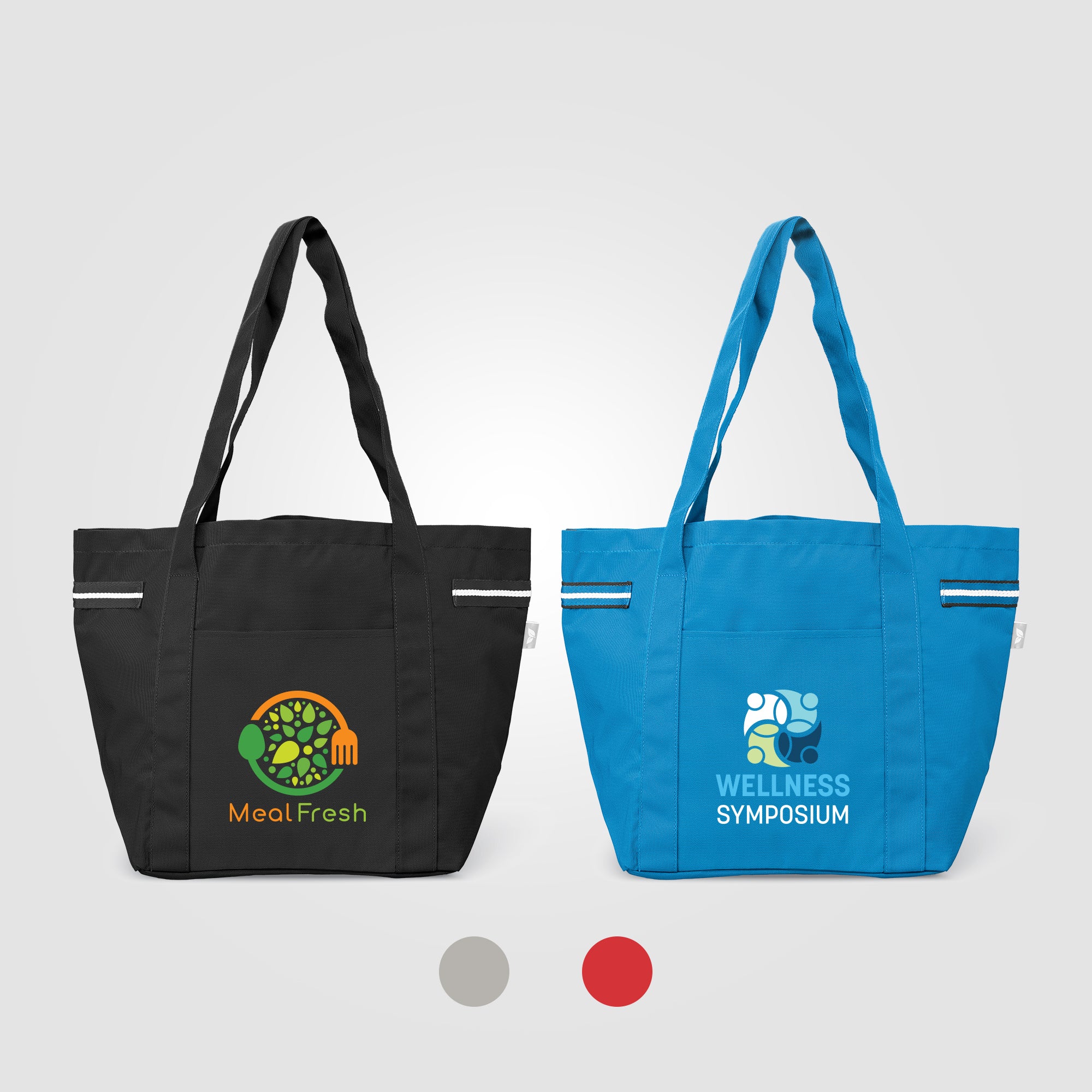 Newport Recycled 600D Polyester Stripe Tote Bag - 20L - Heat Transfer-zoom-1