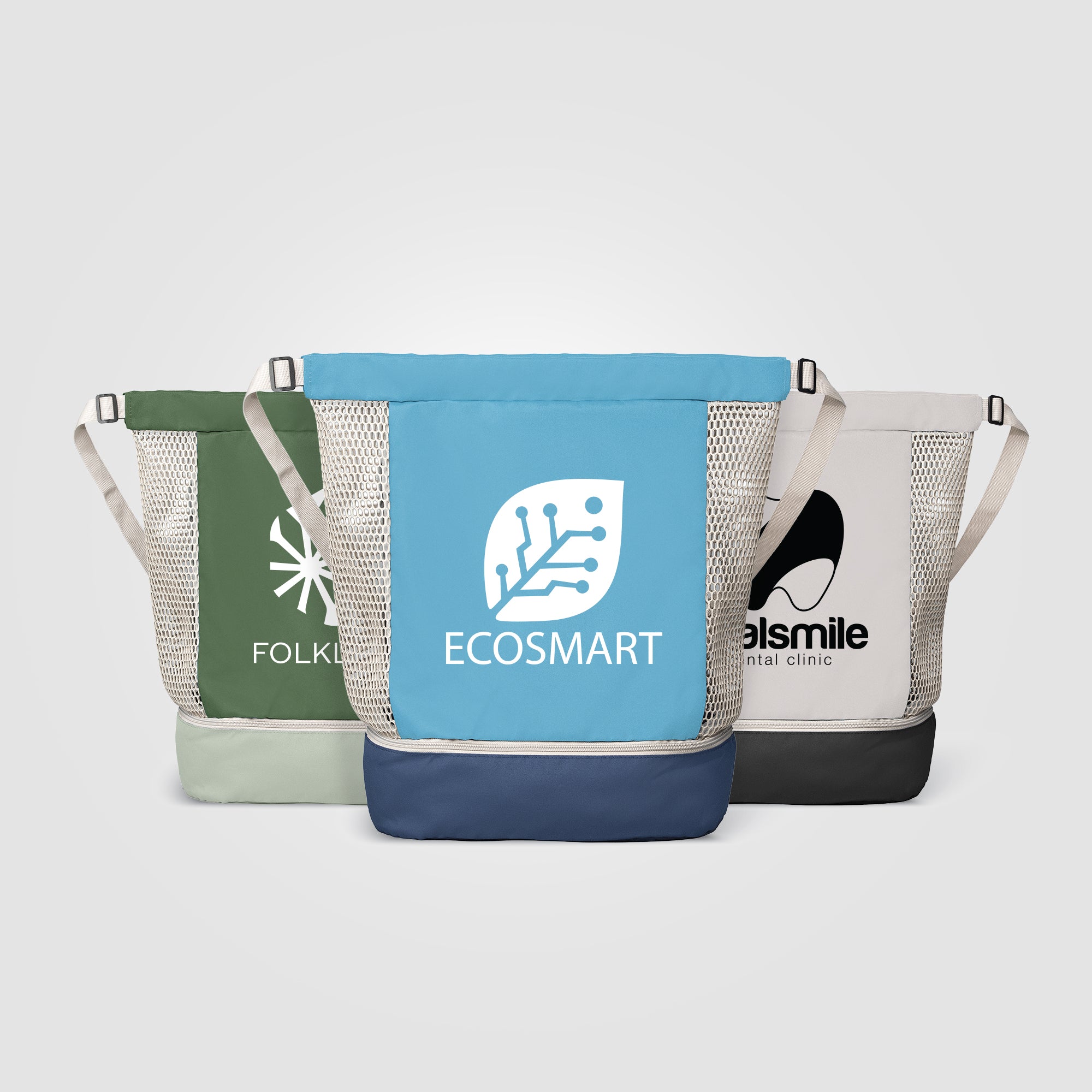 Neri Recycled 300D Polyester Mesh Bottom Drawstring Bag - 34L-zoom-1