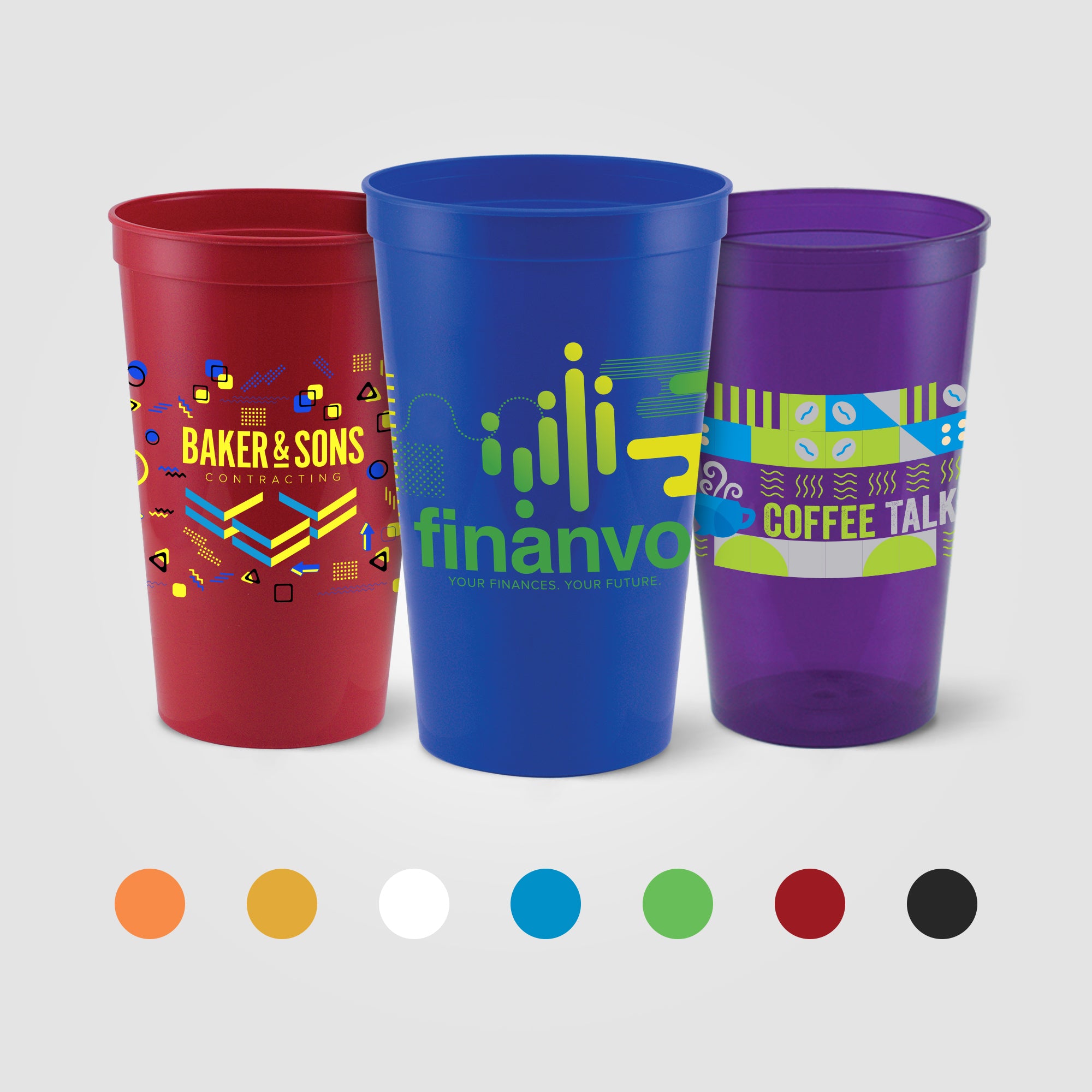 Image of the Touchdown - ColorJet - Full Color 22 Oz. Stadium Cup promotional product, SKU WBD-C.