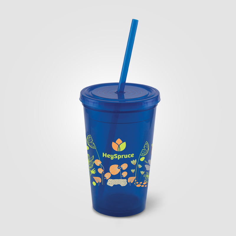 Explore - ColorJet - Full Color 16 Oz. Double Wall Tumbler Cup-zoom-