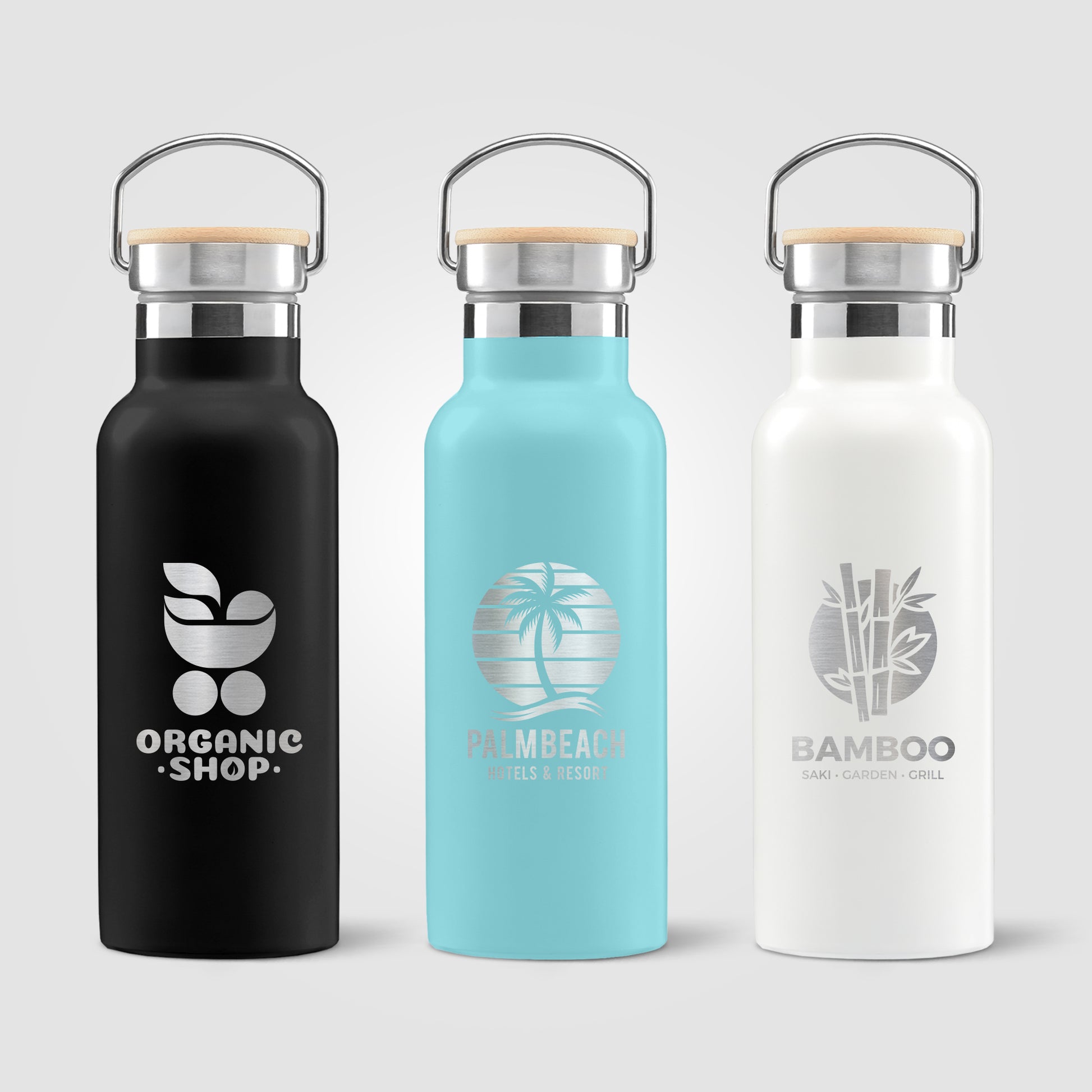 Oahu - 16 oz. Double-Wall Stainless Canteen Bottle - Laser-1