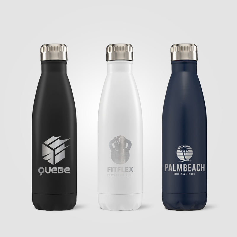 Ibiza - 16 oz. Double-Wall Stainless Bottle - Laser-zoom-
