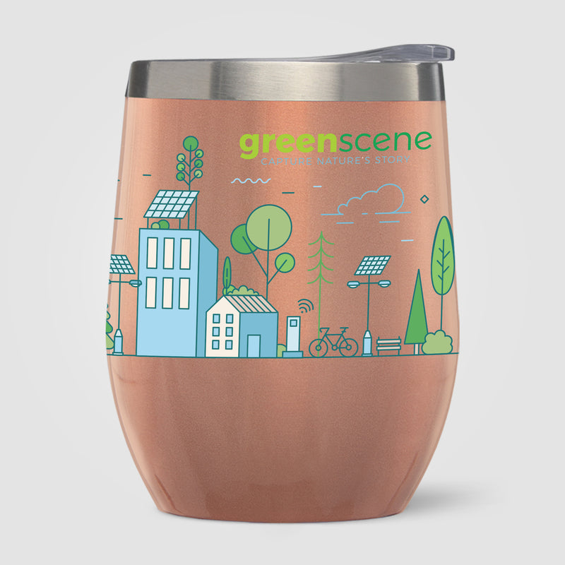 Escape - 11 oz. Double-Wall Stainless Wine Cup - Full Color-zoom-