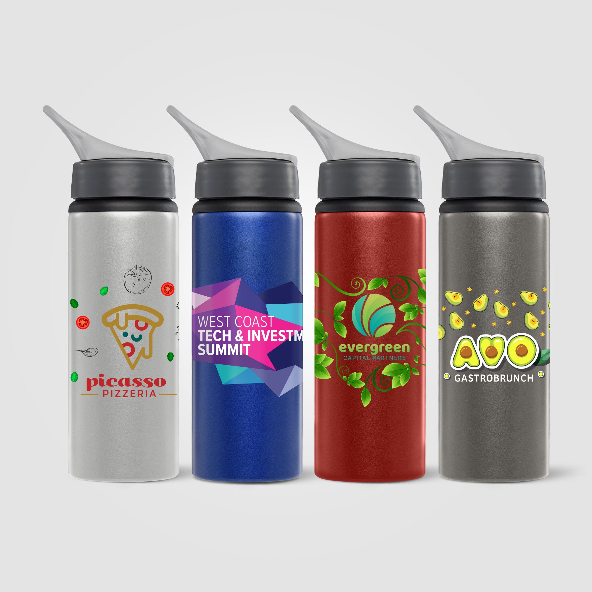 Image of the Maui - 24 oz. Flip Top Aluminum Bottle with Large Handle – Cold water Only- Full Color promotional product, SKU WCM-C.